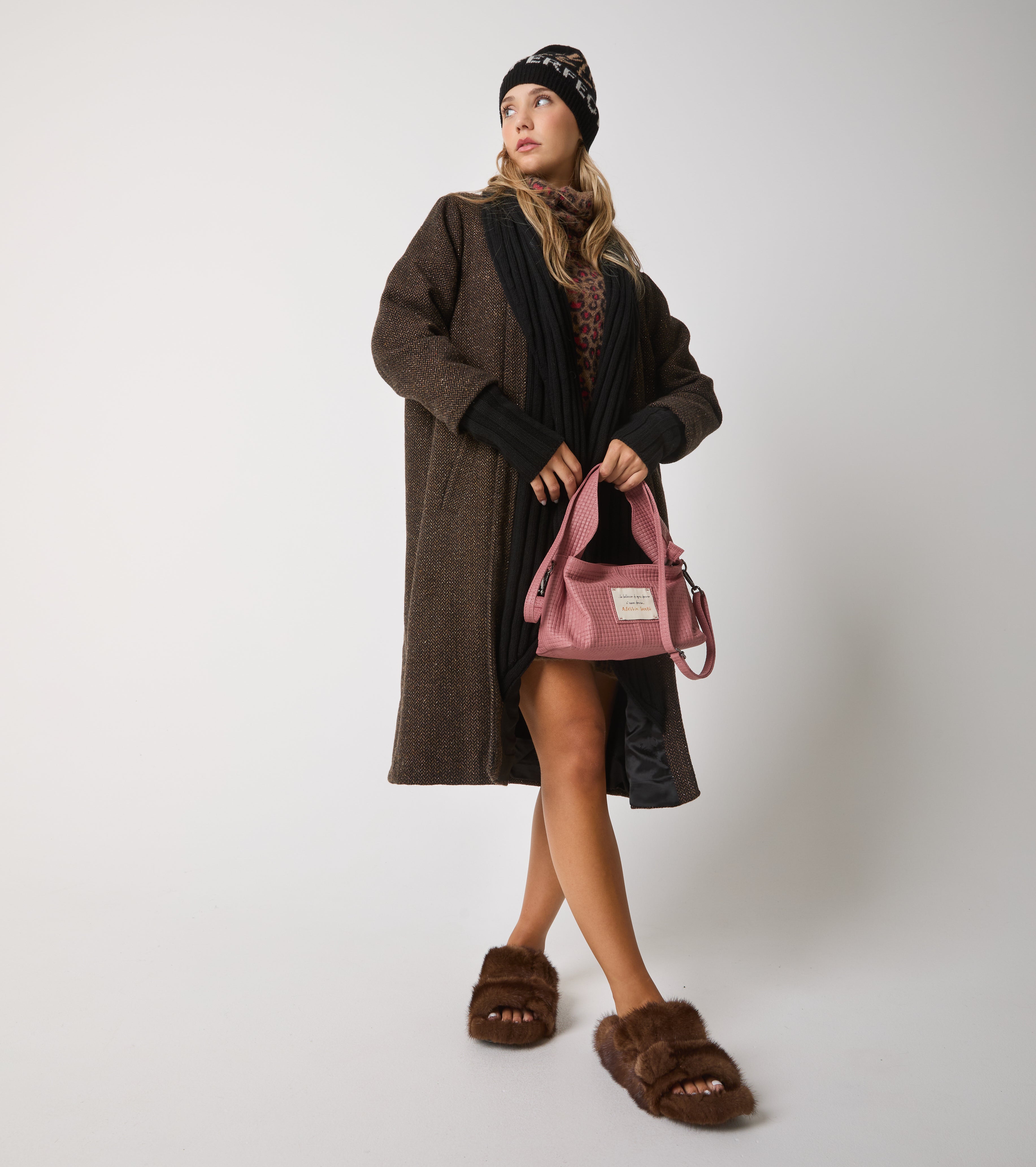 Wool coat with lapels