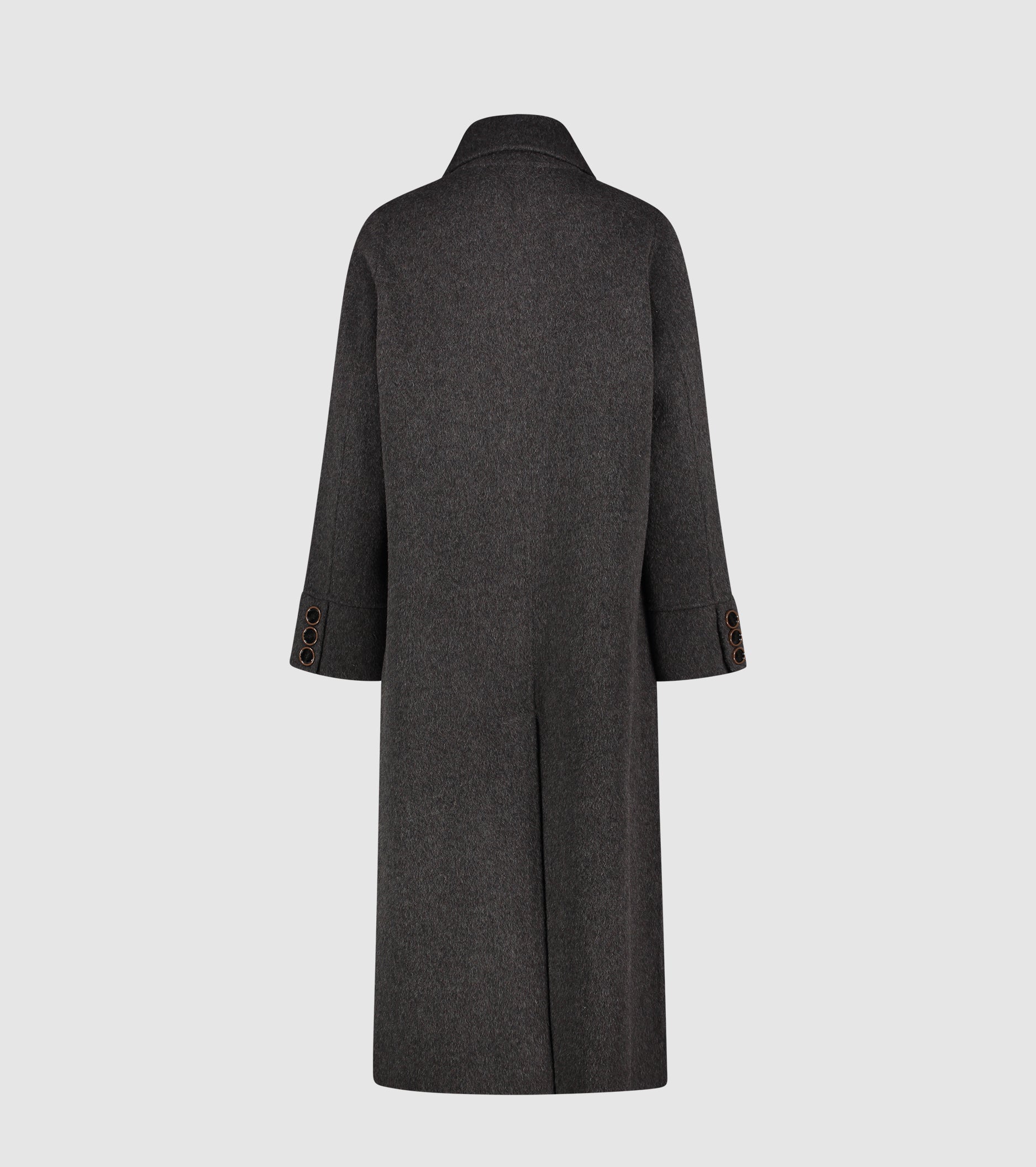 Abrigo de paño de lana y seda