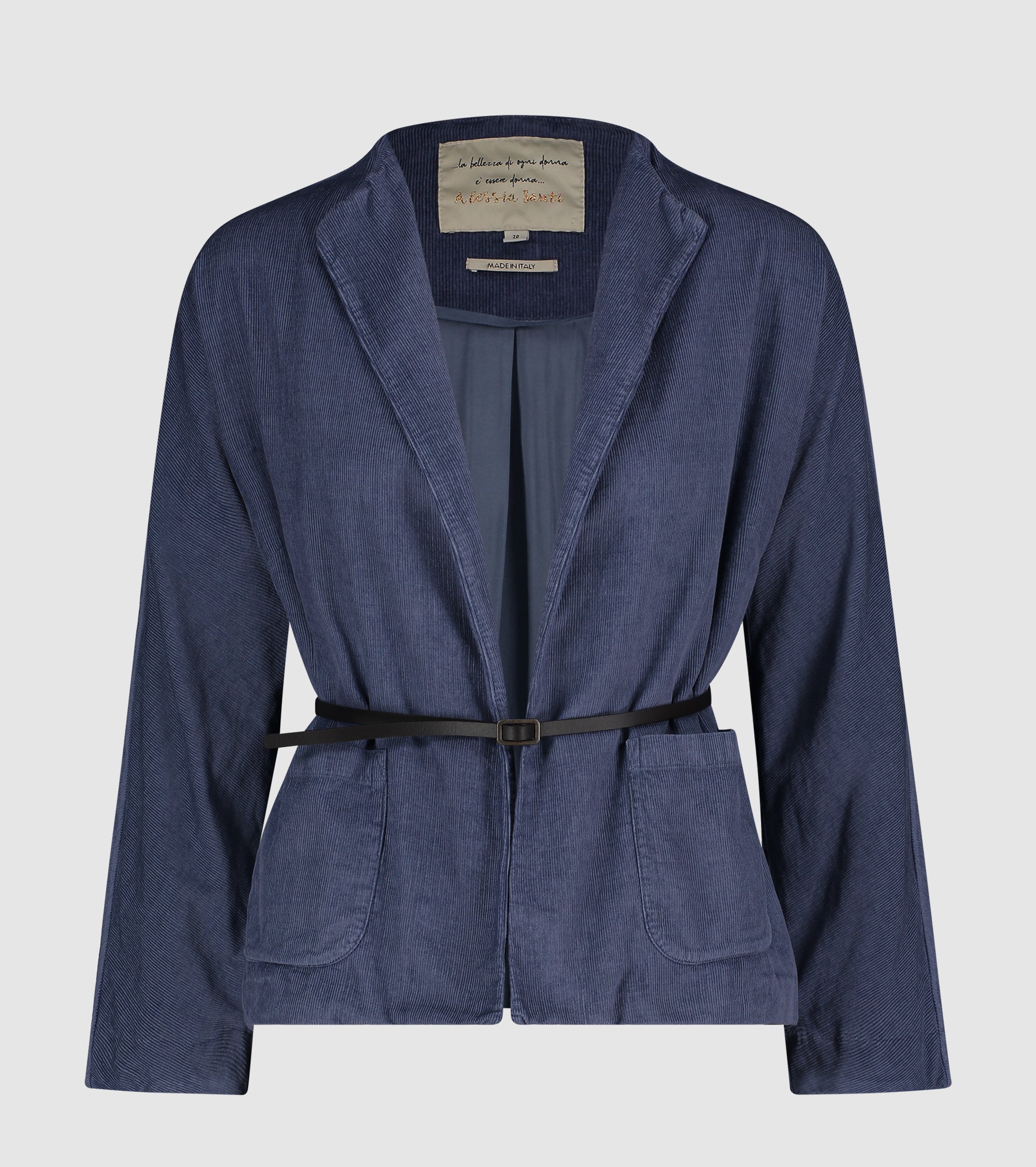 Fløjlsjakke med V-hals