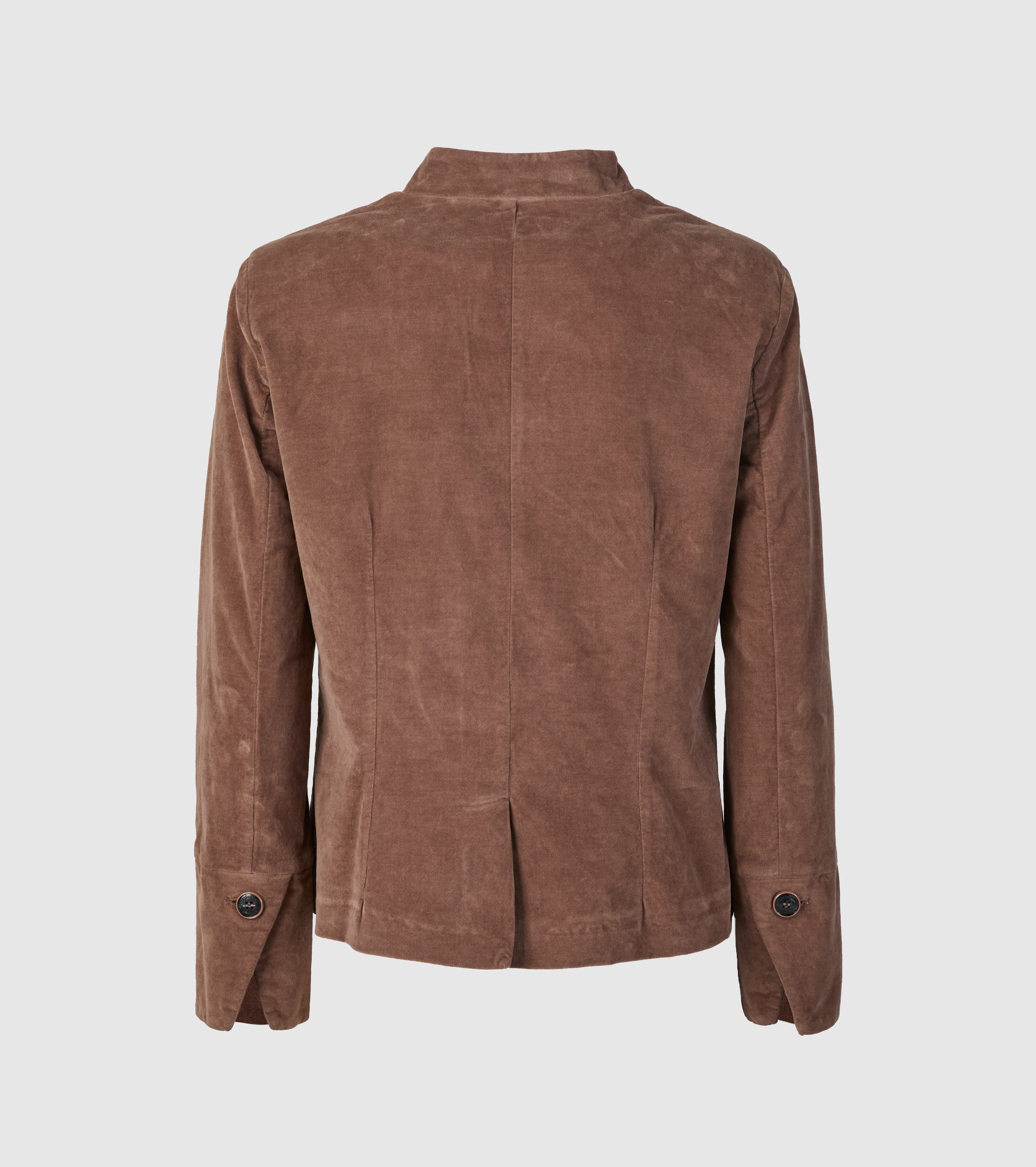 Cropped jacket in cotton velvet