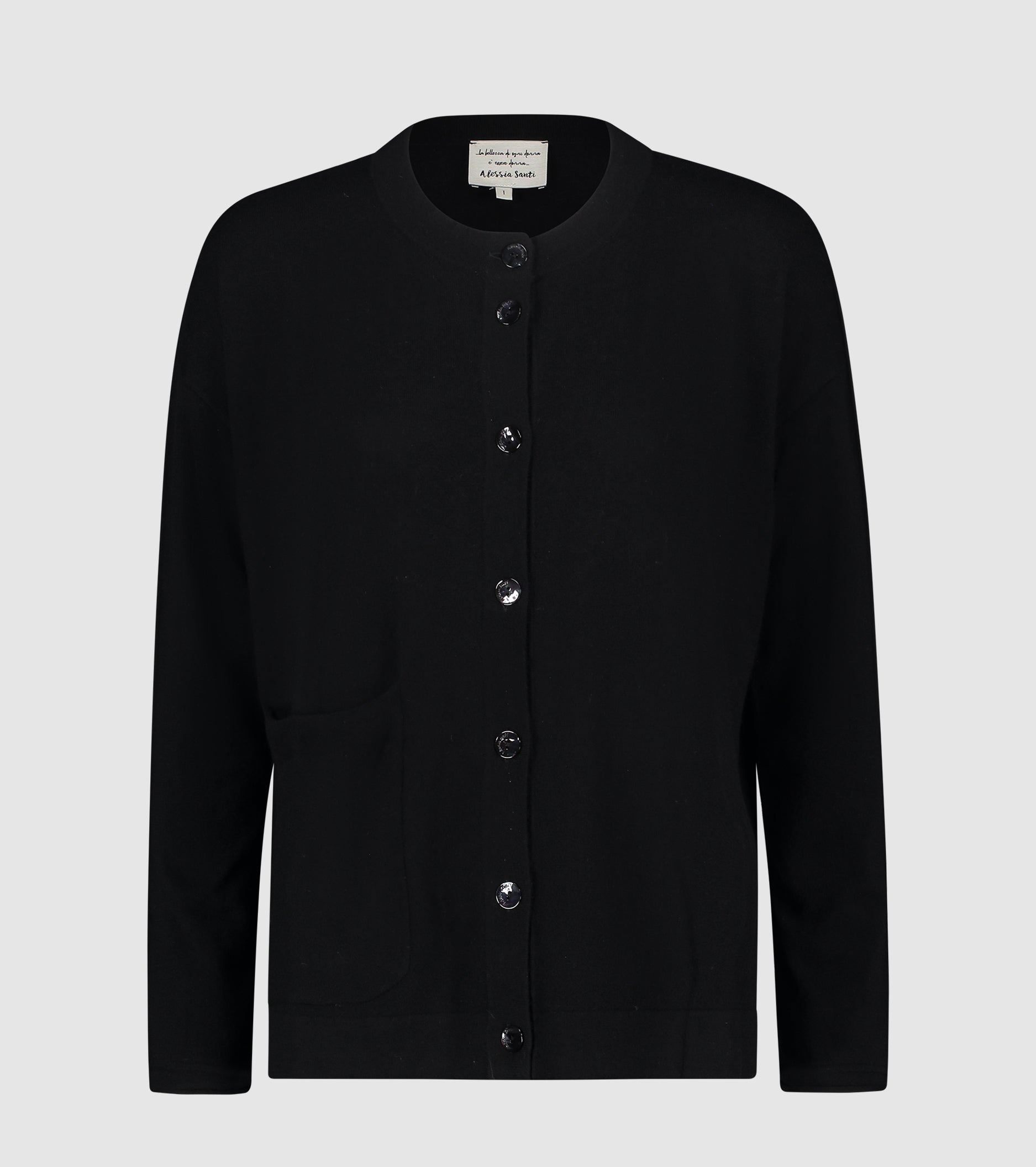 Cárdigan de lana con bolsillo y botones