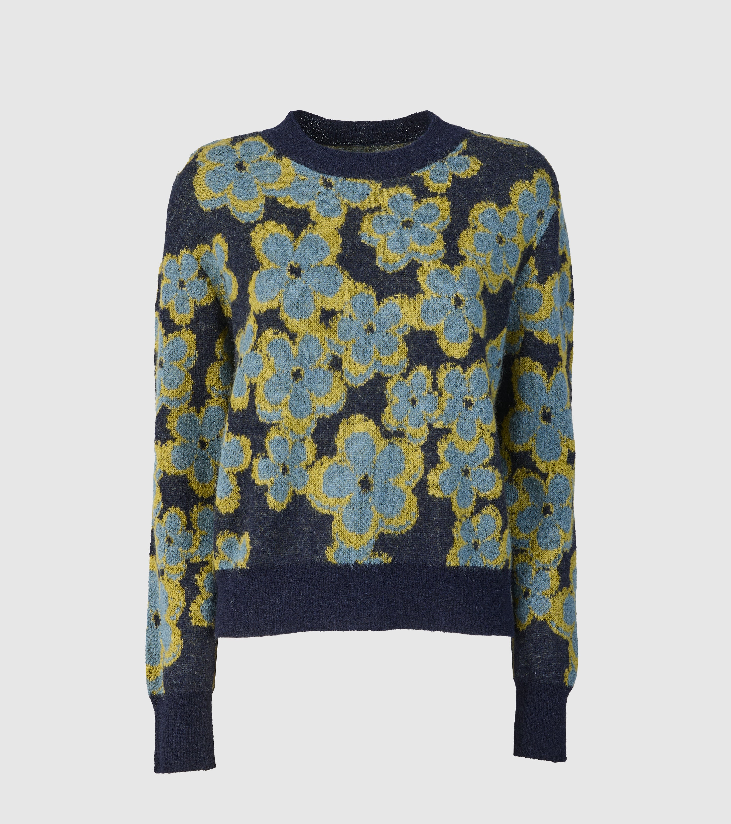 Jacquard alpaca sweater