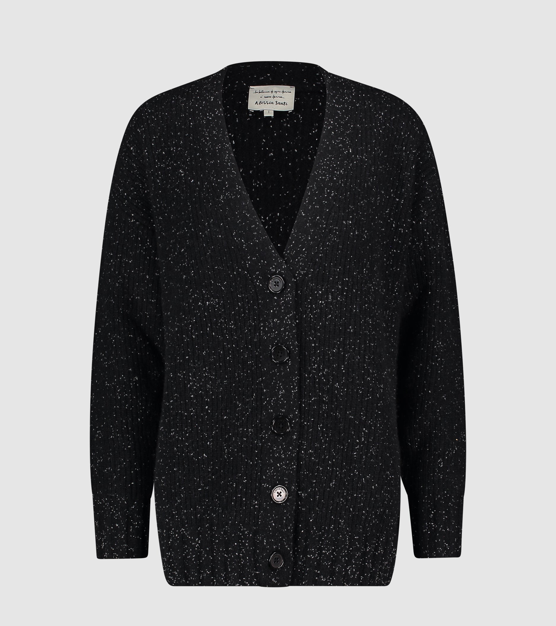 Cárdigan de lana con cuello en V