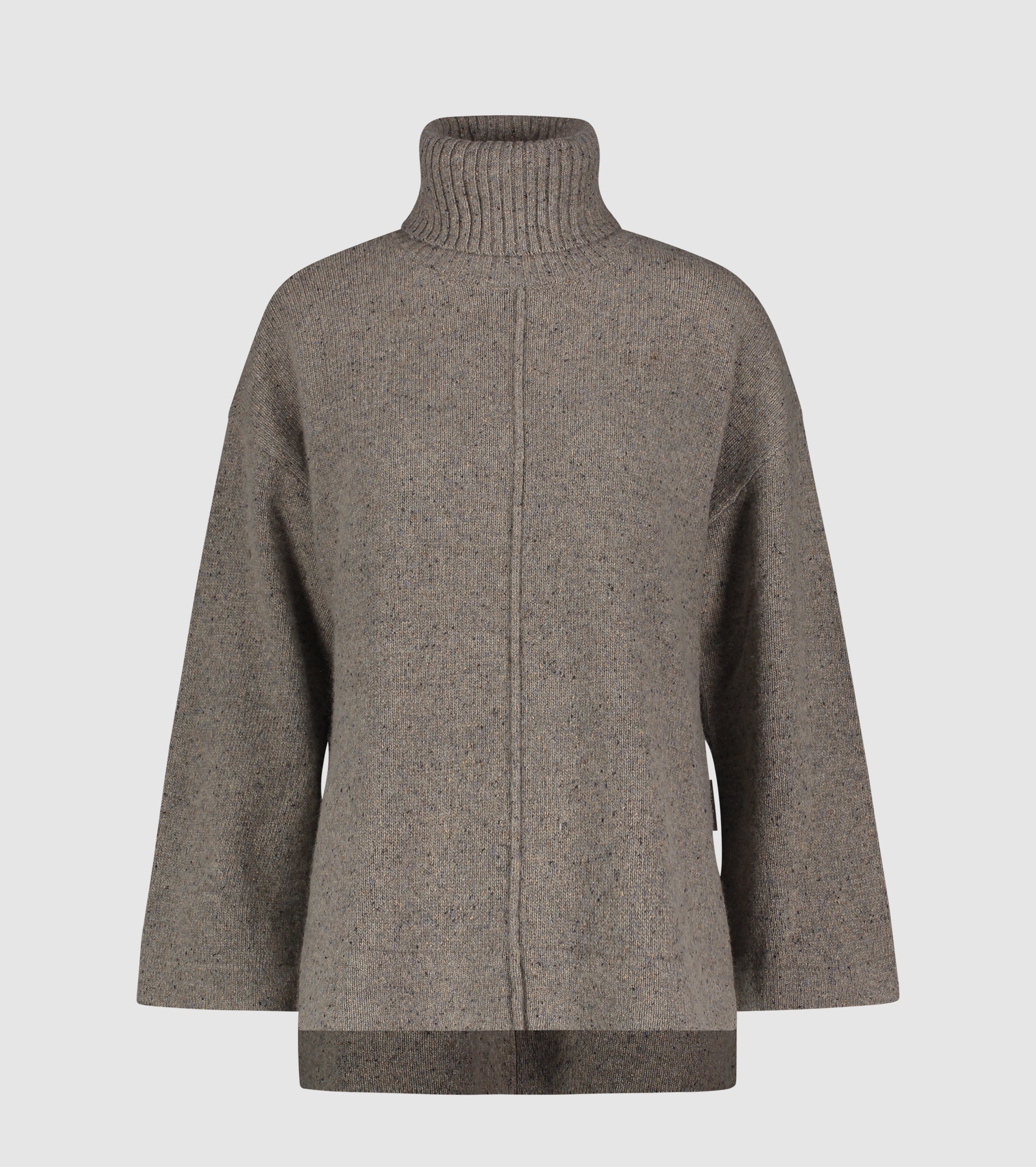 Suéter de cuello alto de lana con aberturas