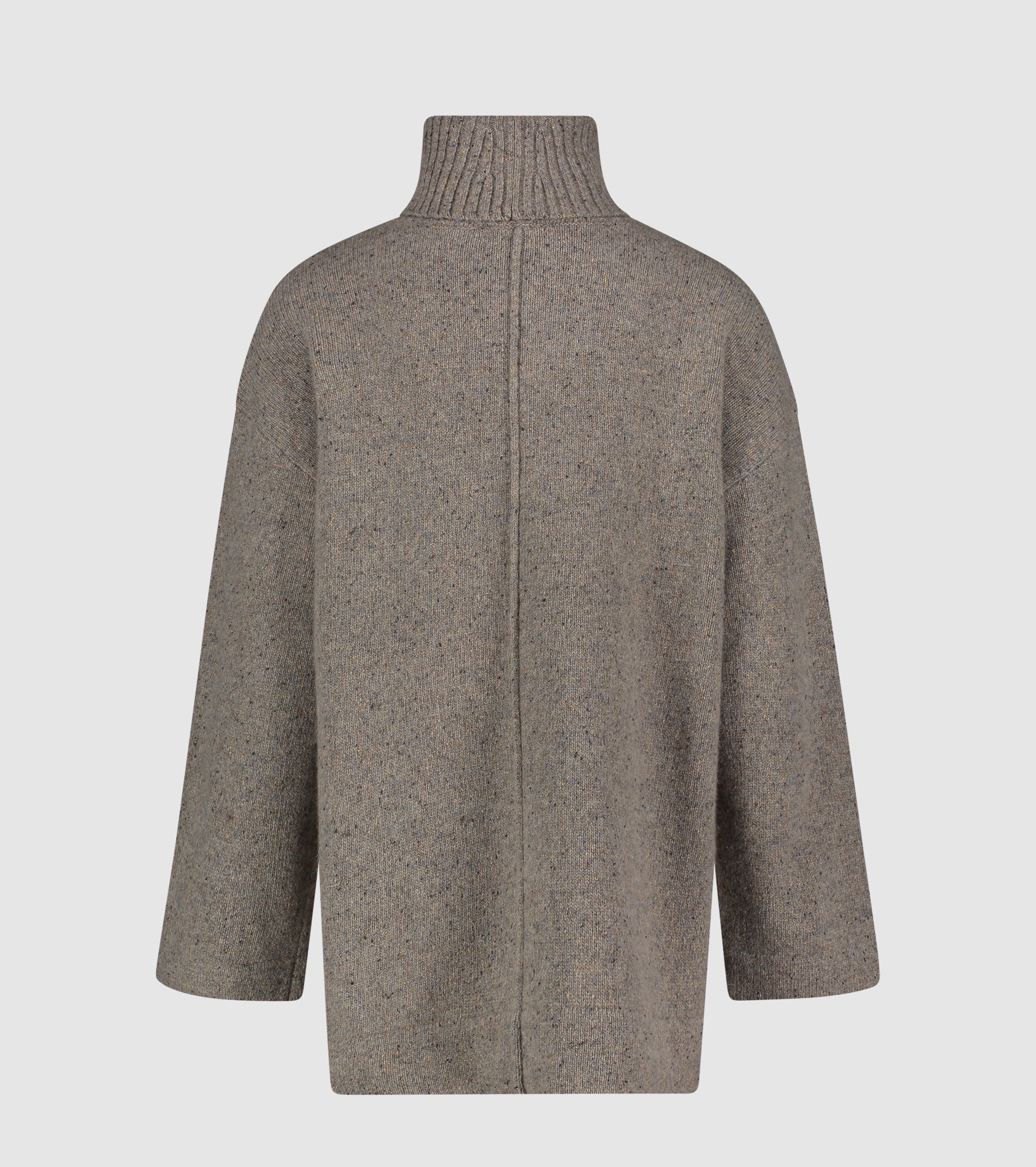 Suéter de cuello alto de lana con aberturas