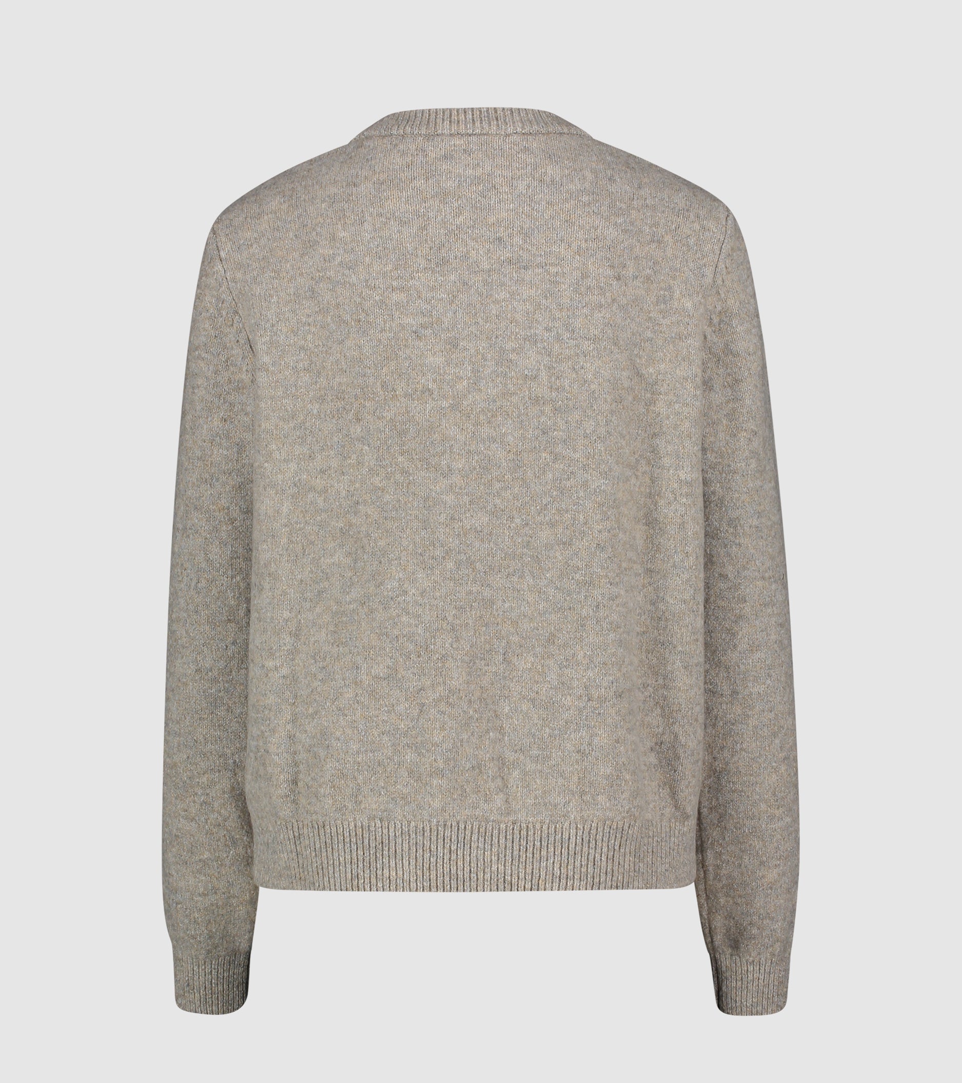 Suéter de lana con cuello redondo y letras