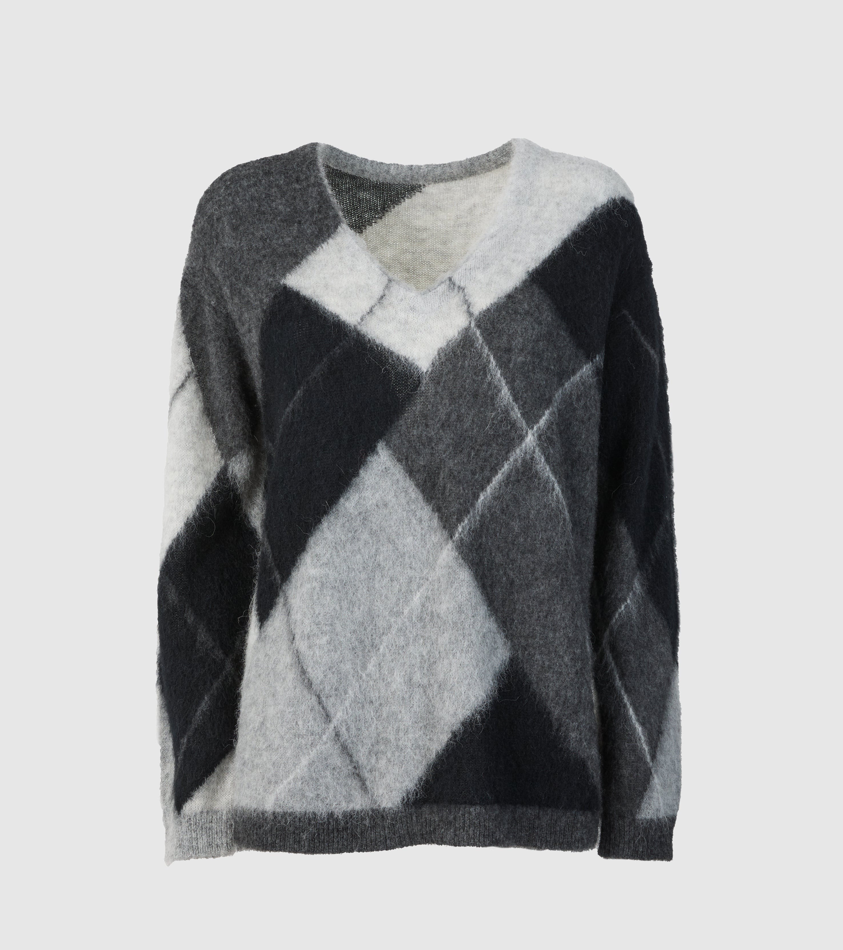 Maglia in lana e alpaca con scollo a V