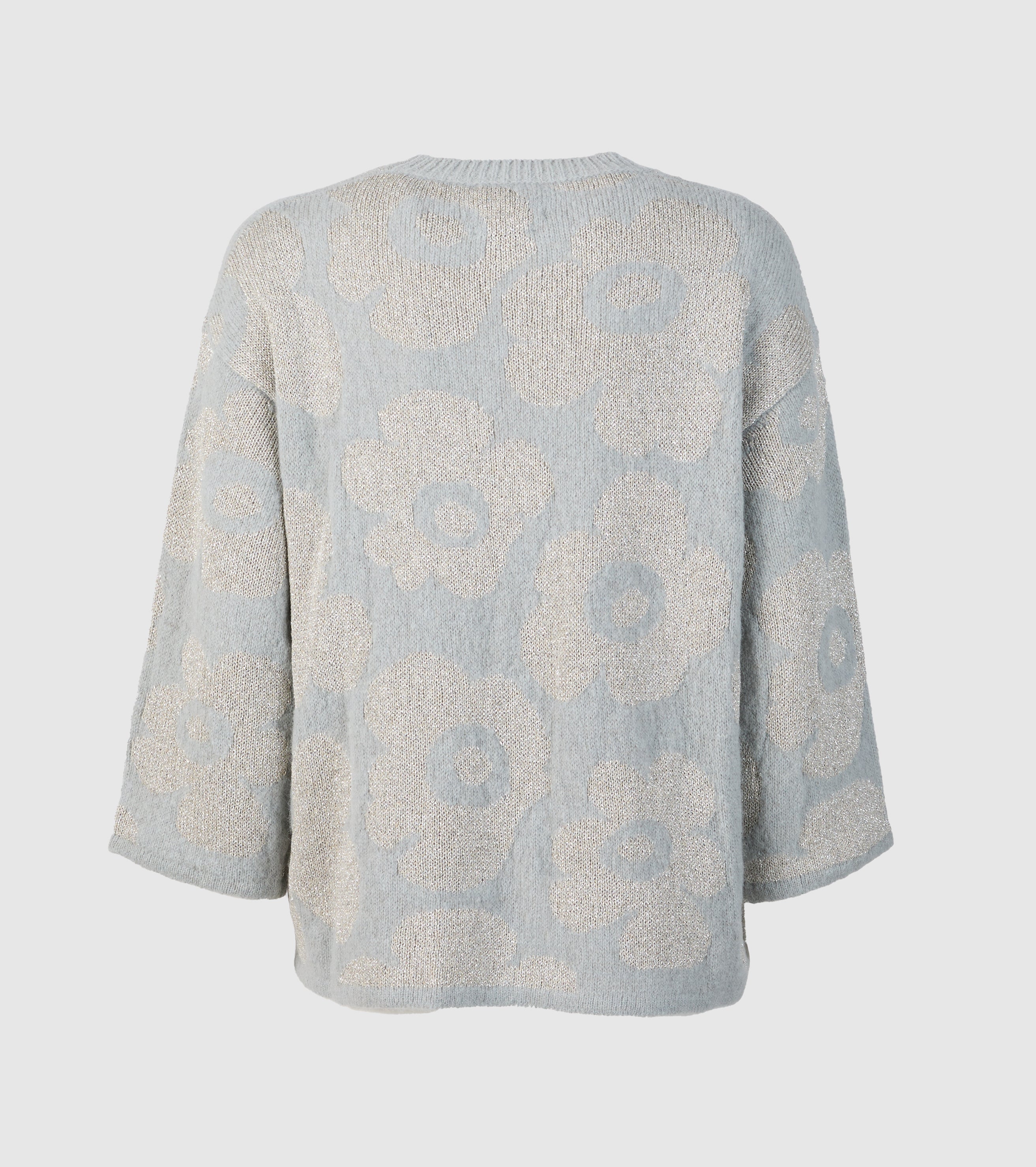 Maglia girocollo in alpaca e lana jacquard