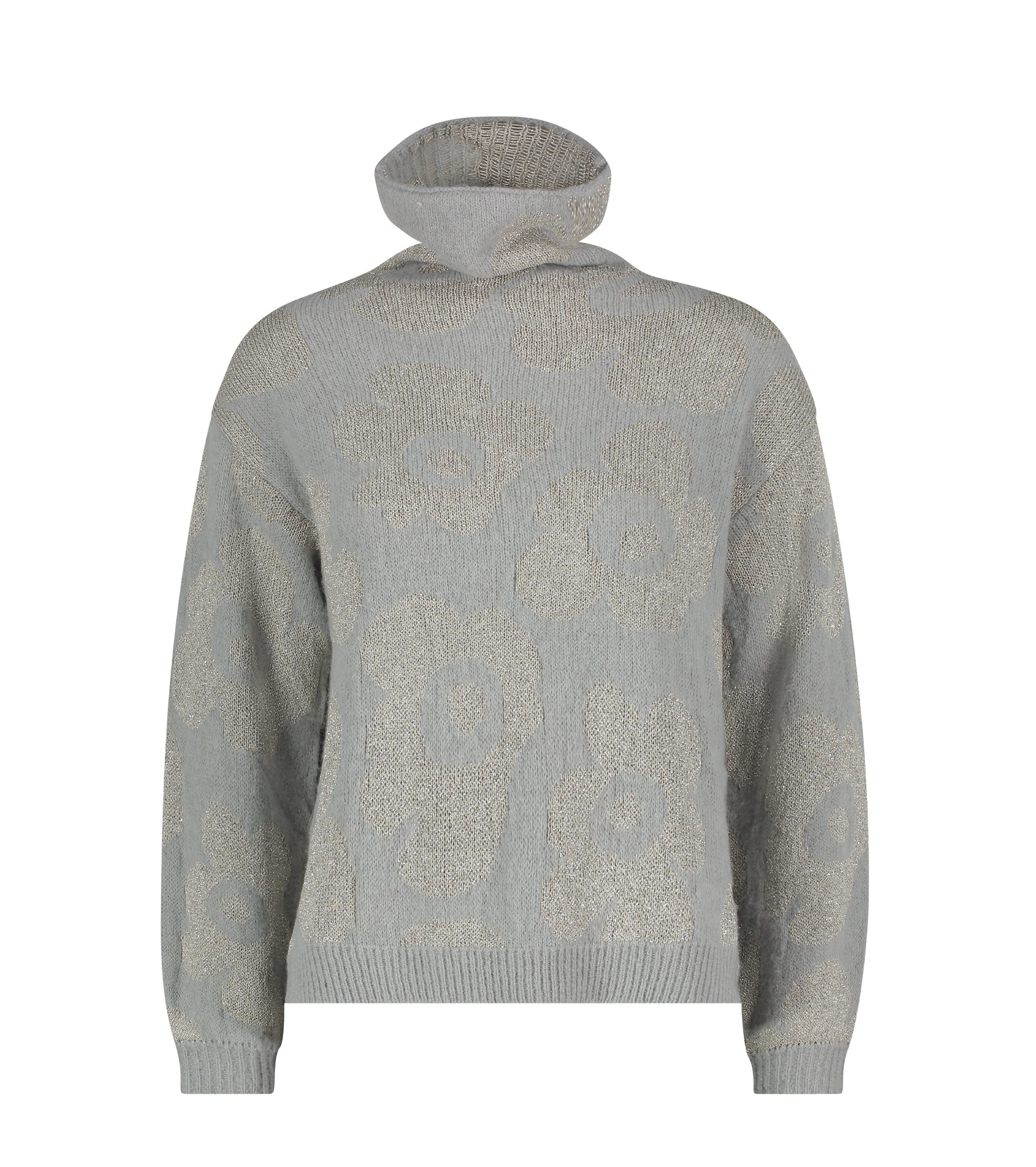 Jacquard alpaca and wool turtleneck sweater