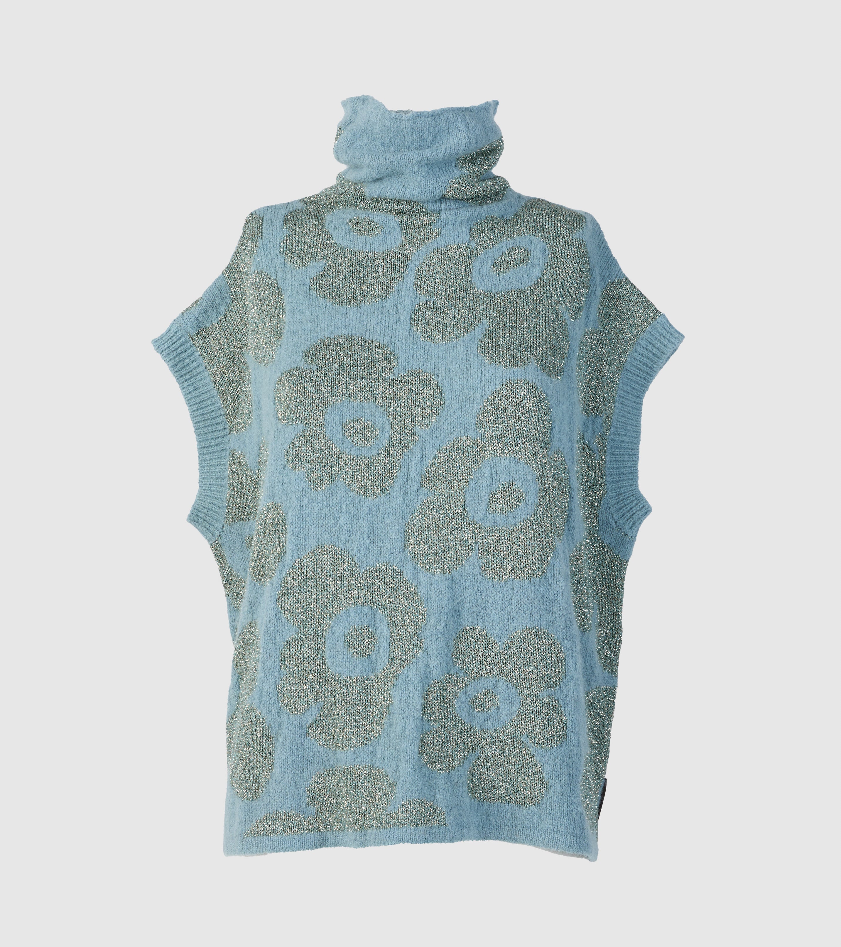Jacquard-vest i alpaka og uld