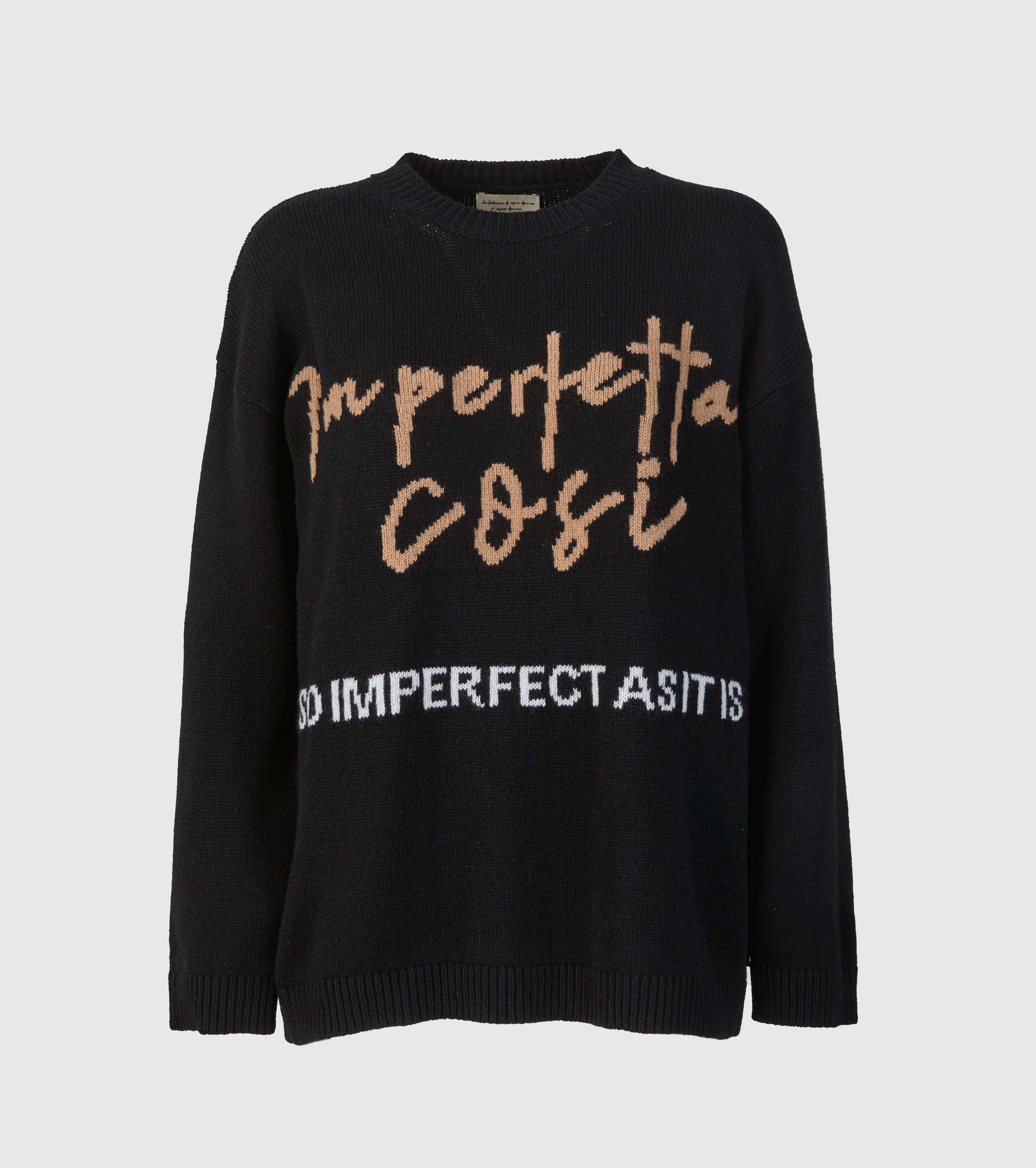 Maglia in lana e cashmere con lettering