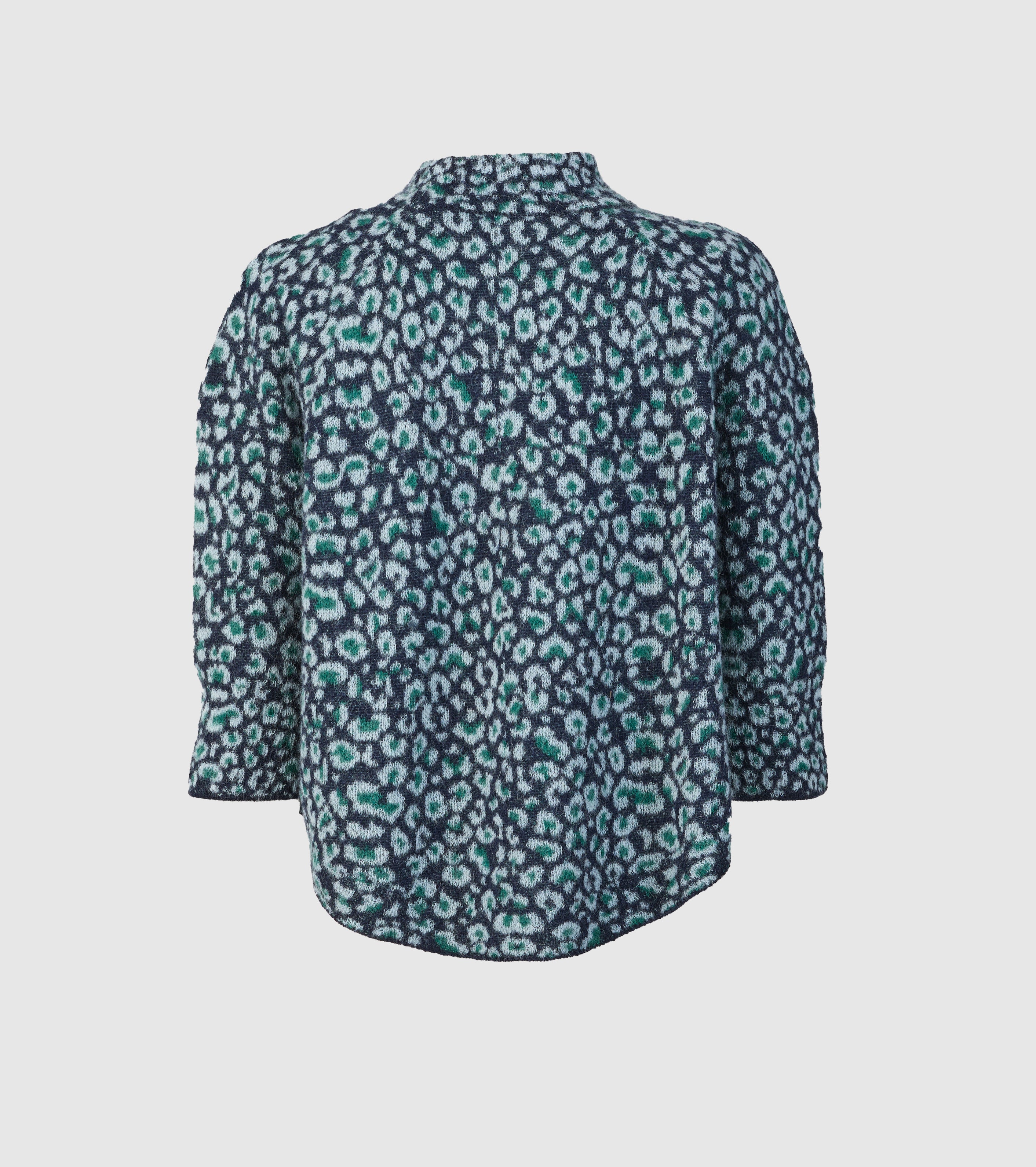 Maglia girocollo in alpaca jacquard