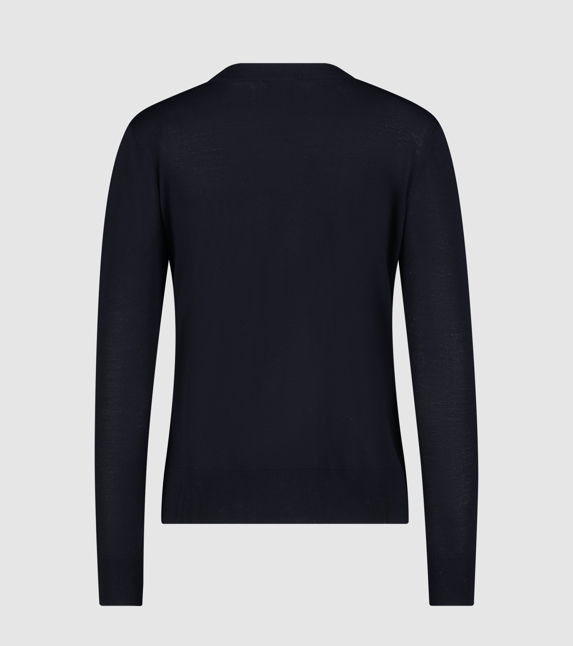 Cardigan med rund hals i uld