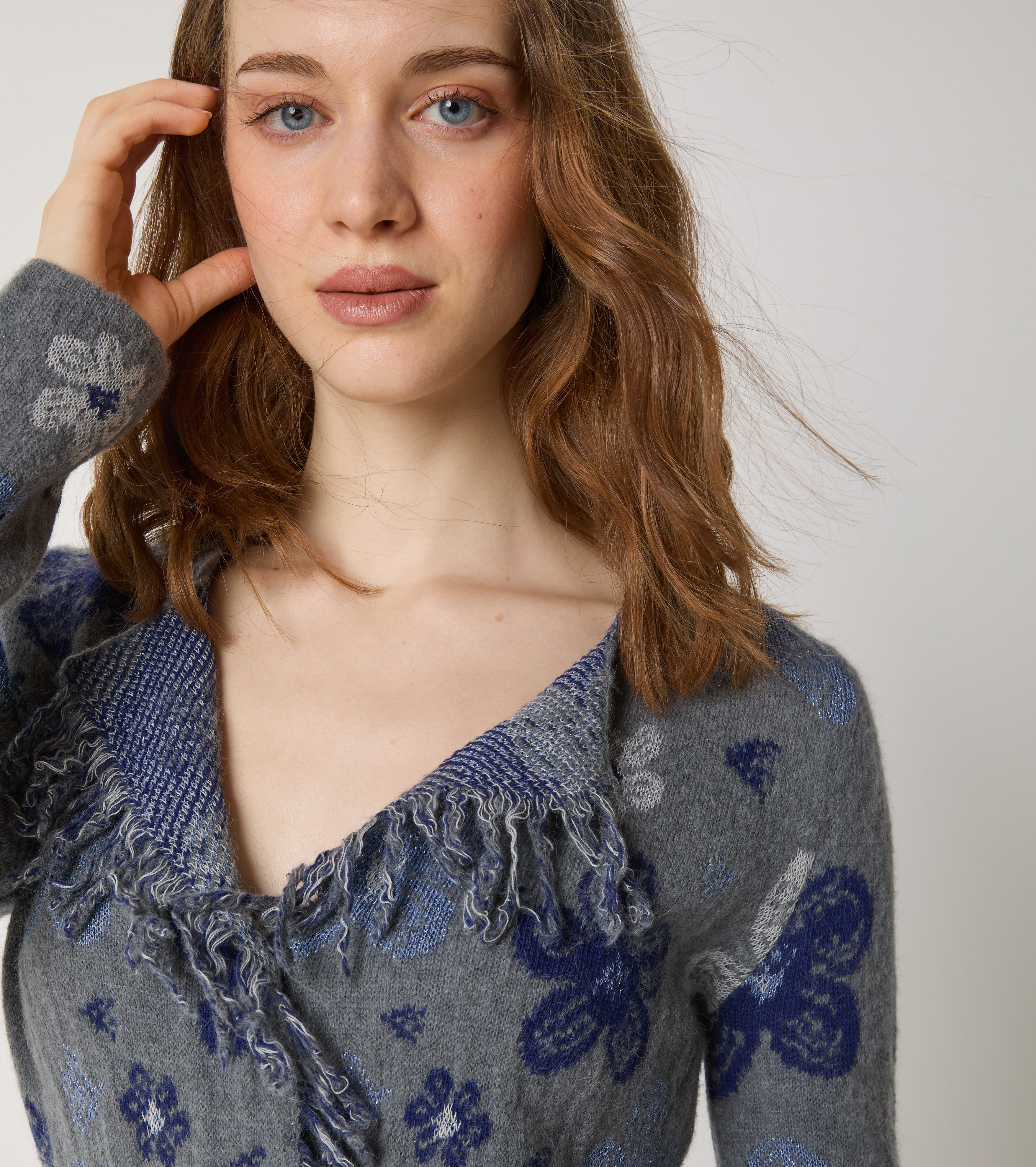 Cárdigan de jacquard de alpaca y cachemira