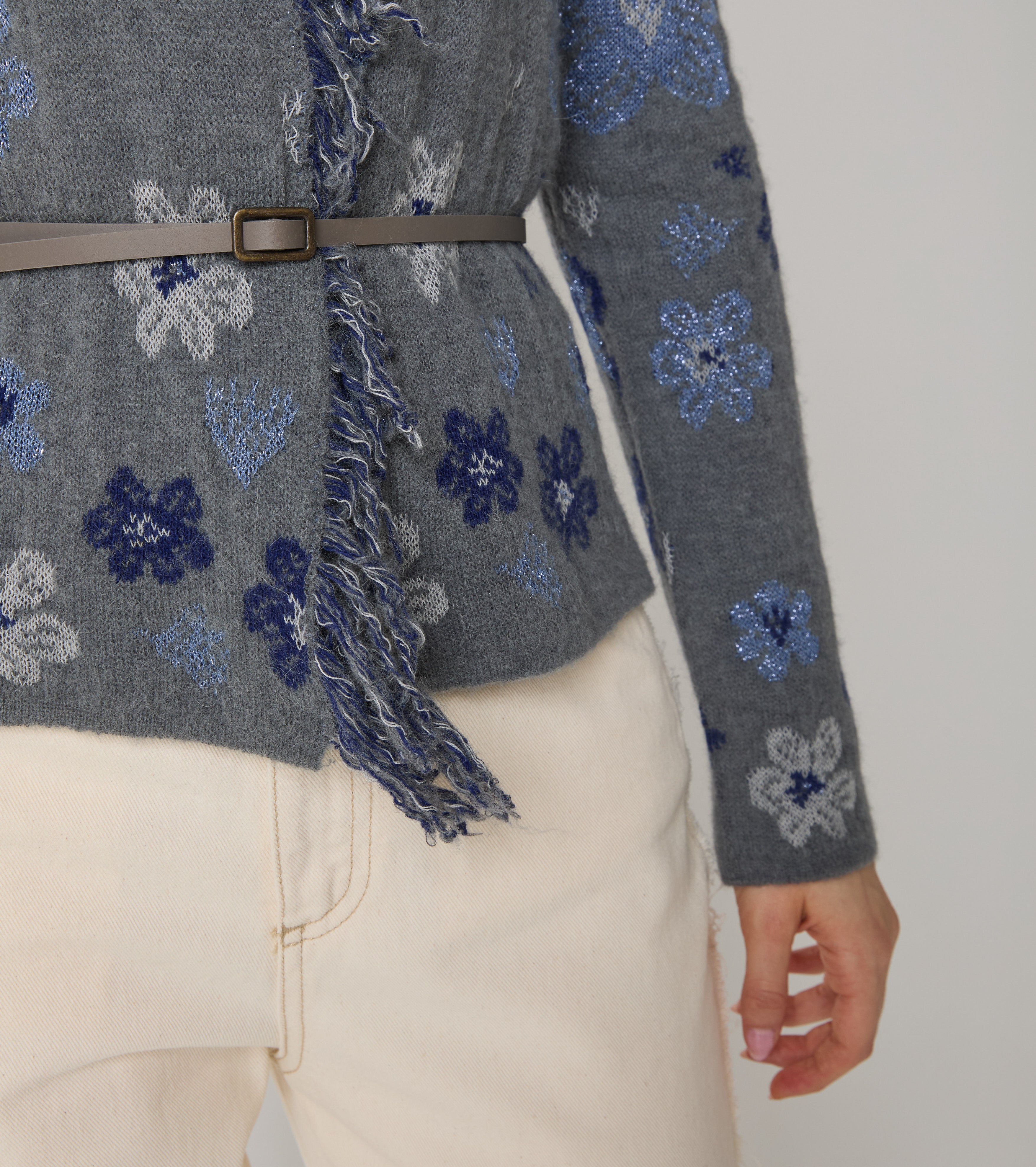 Cárdigan de jacquard de alpaca y cachemira