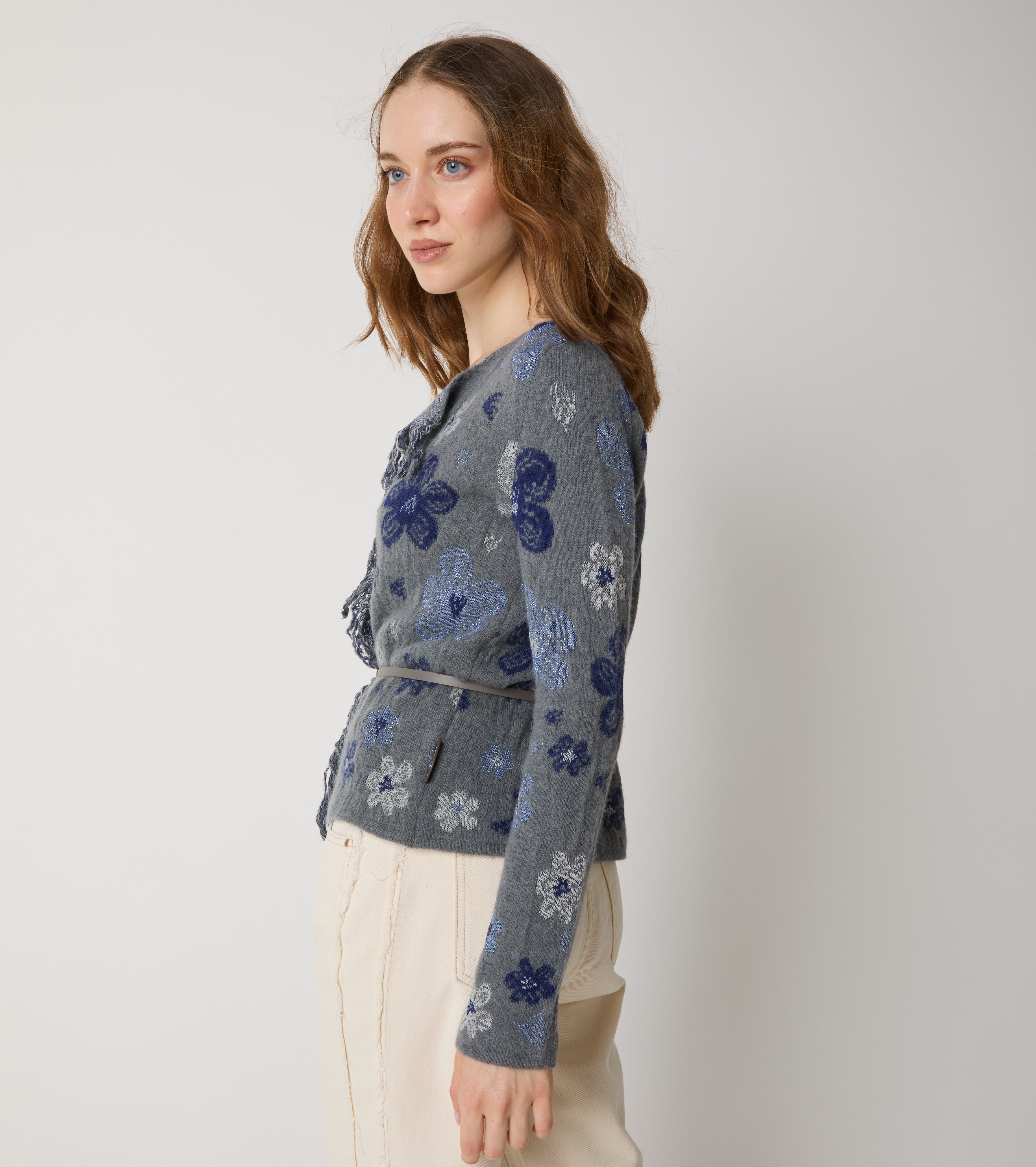 Cárdigan de jacquard de alpaca y cachemira