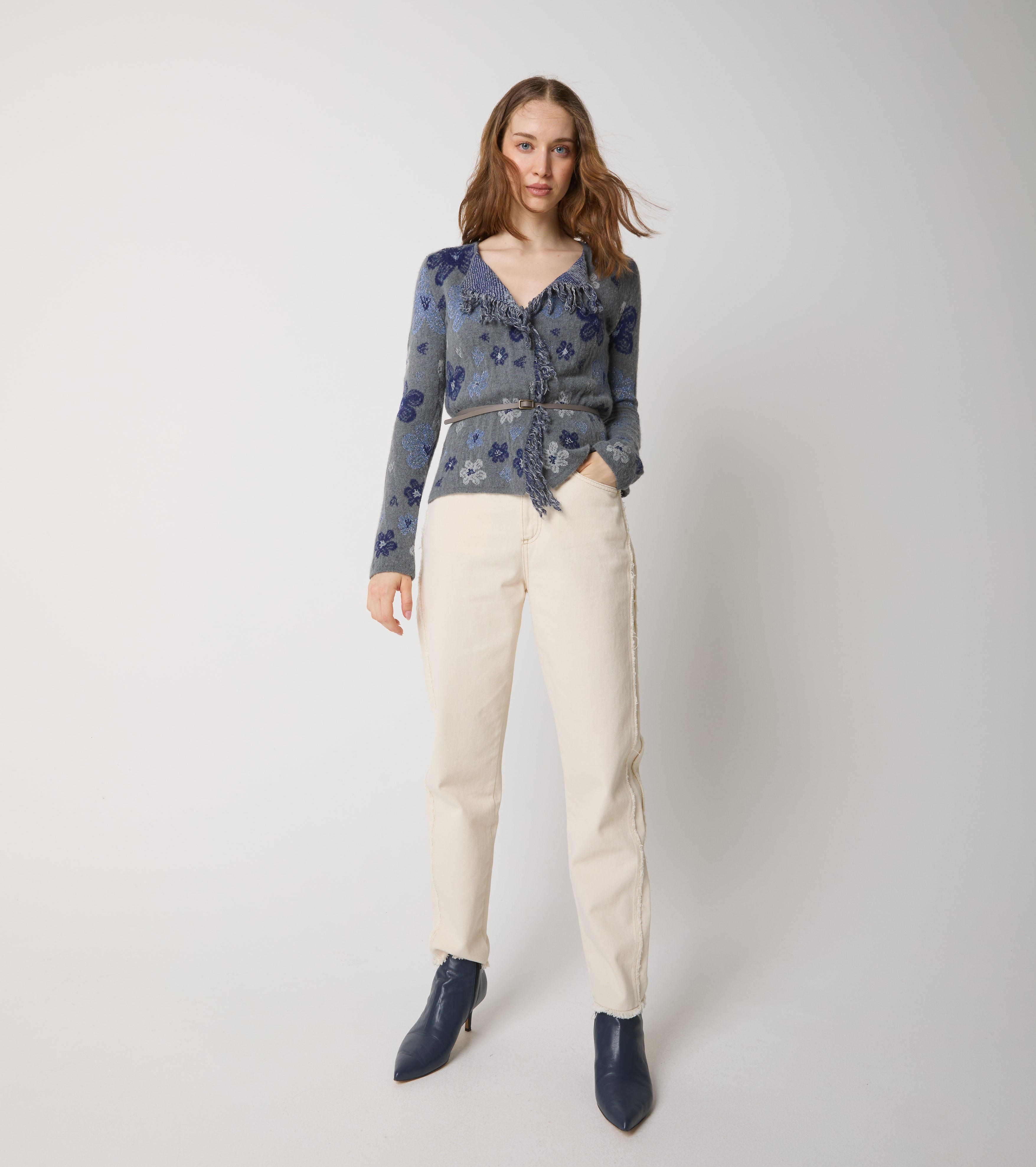 Cárdigan de jacquard de alpaca y cachemira