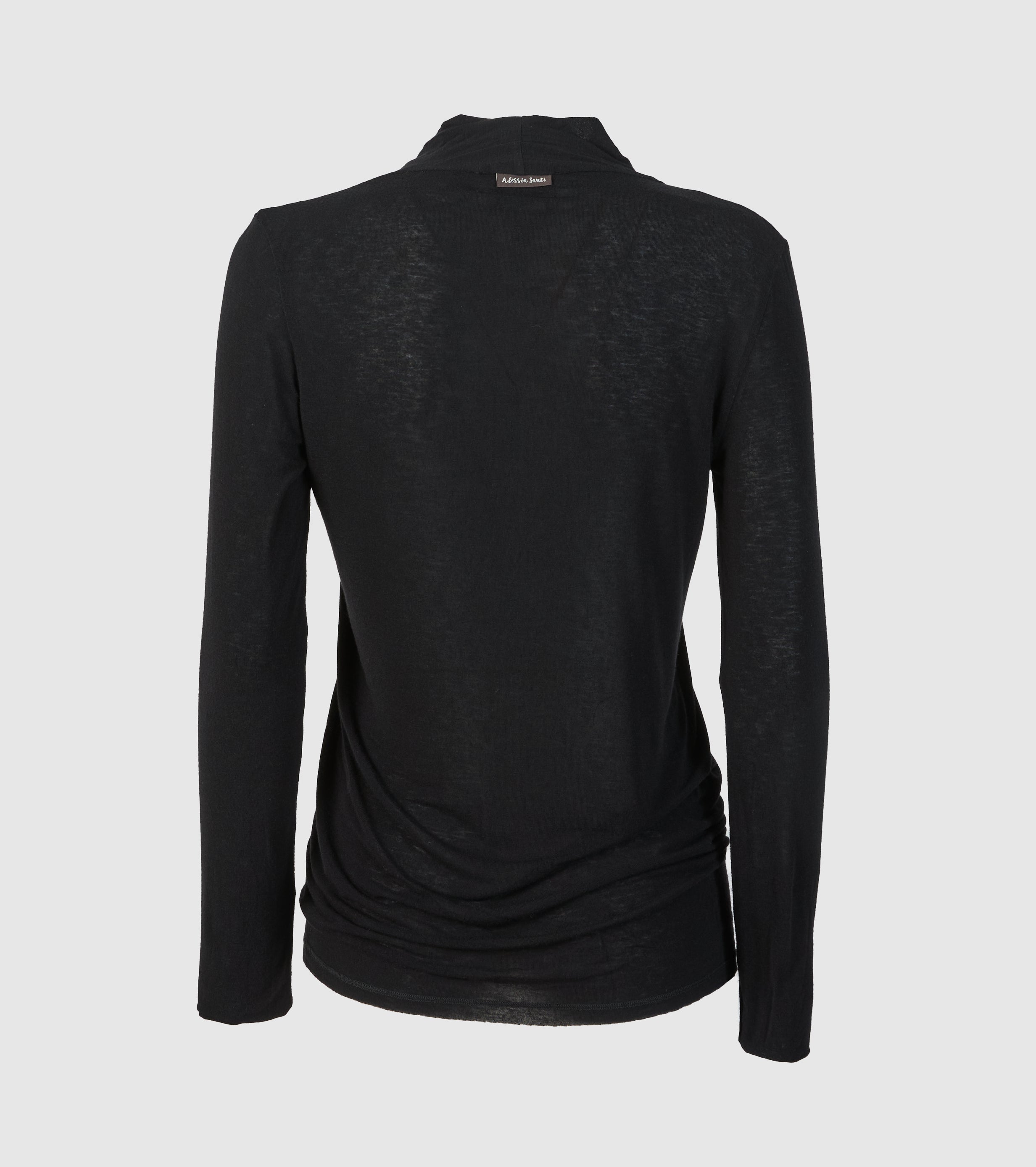 T-shirt in cashmere con scollo a V