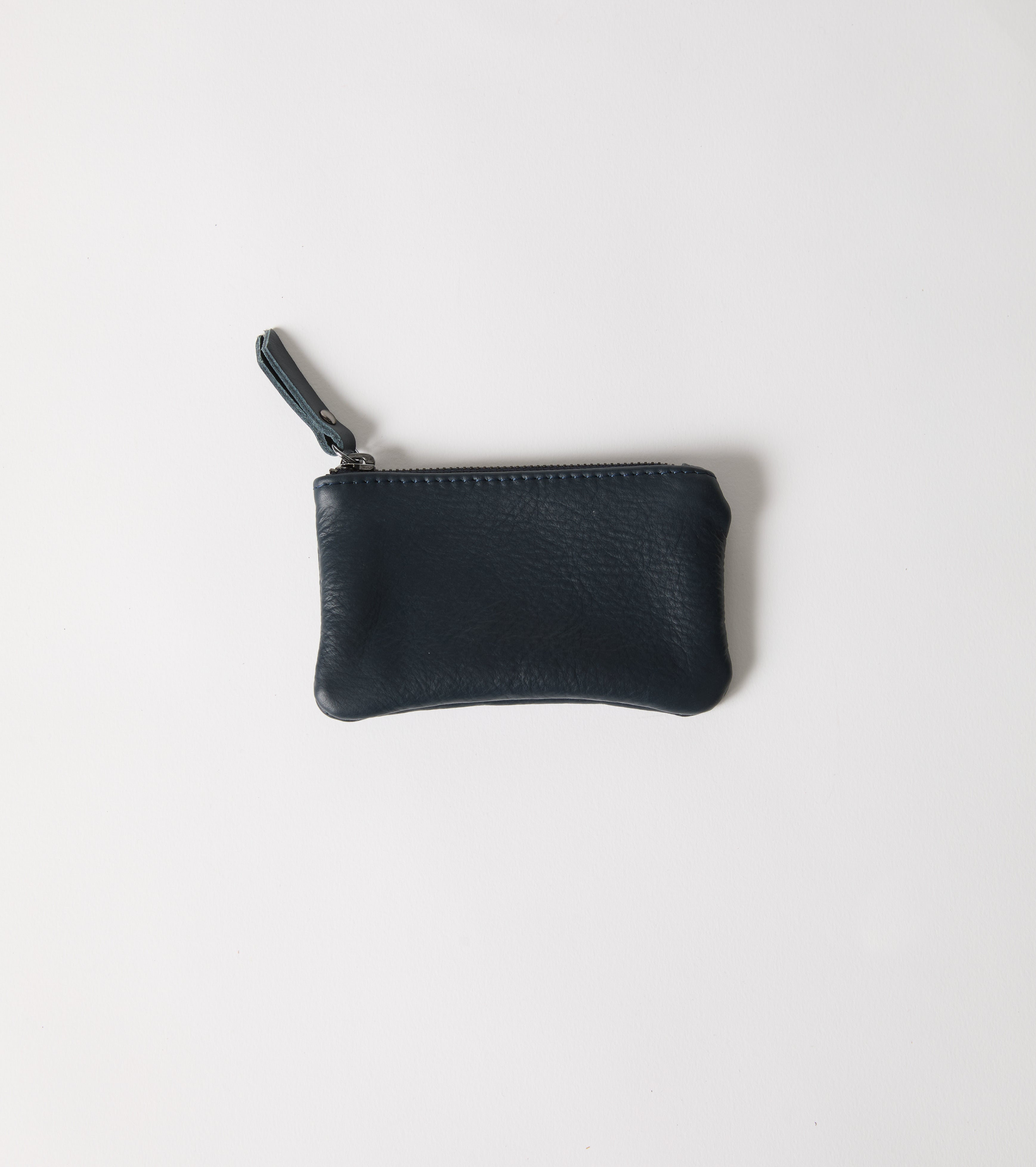 Møntpung i læder med lynlås