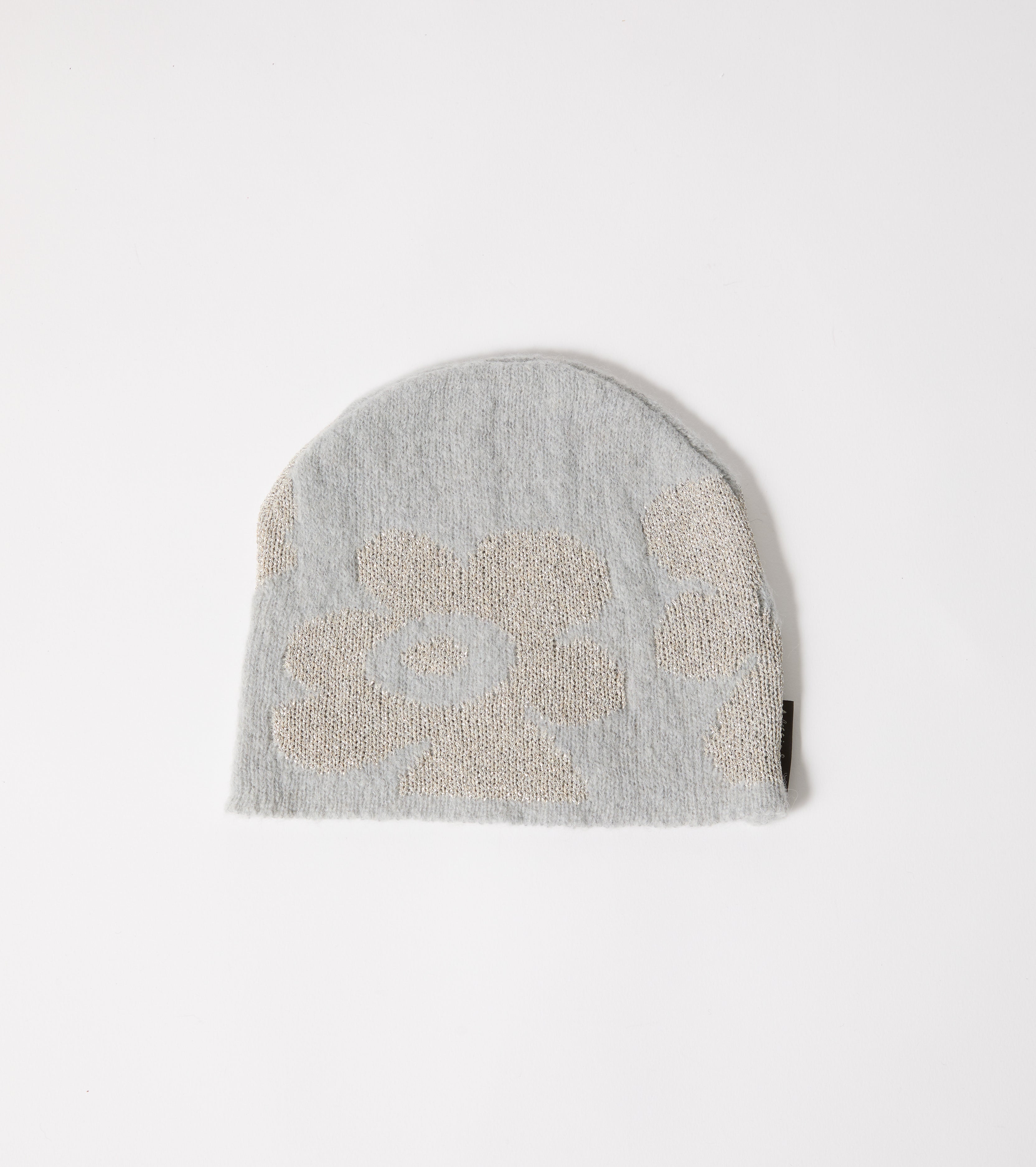 Wool and lurex jacquard beanie hat