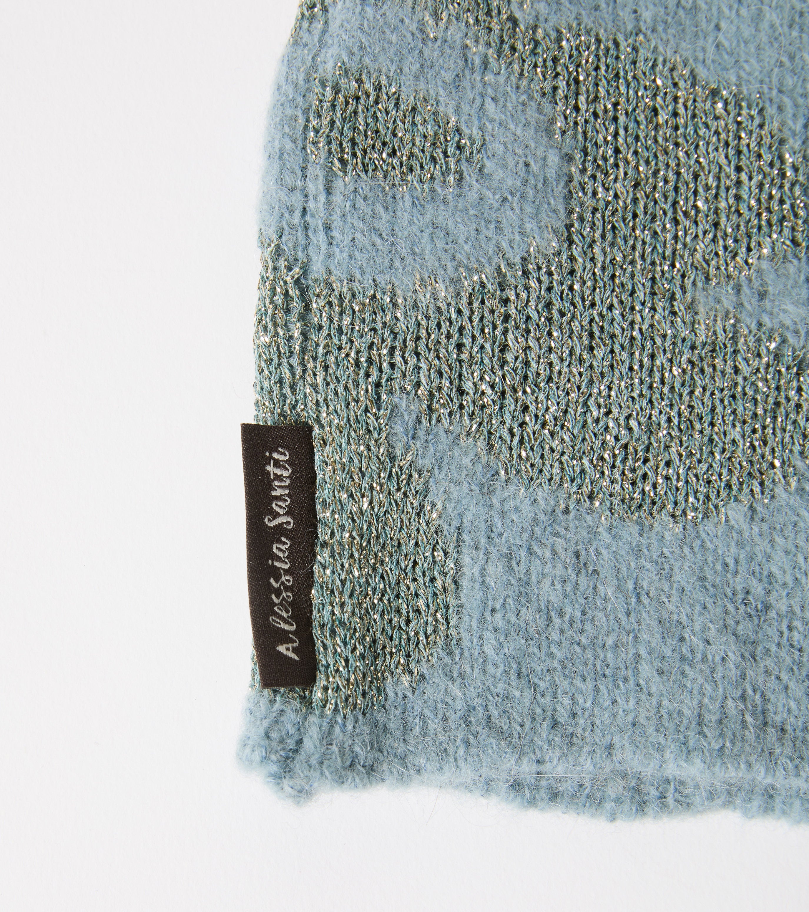 Wool and lurex jacquard beanie hat