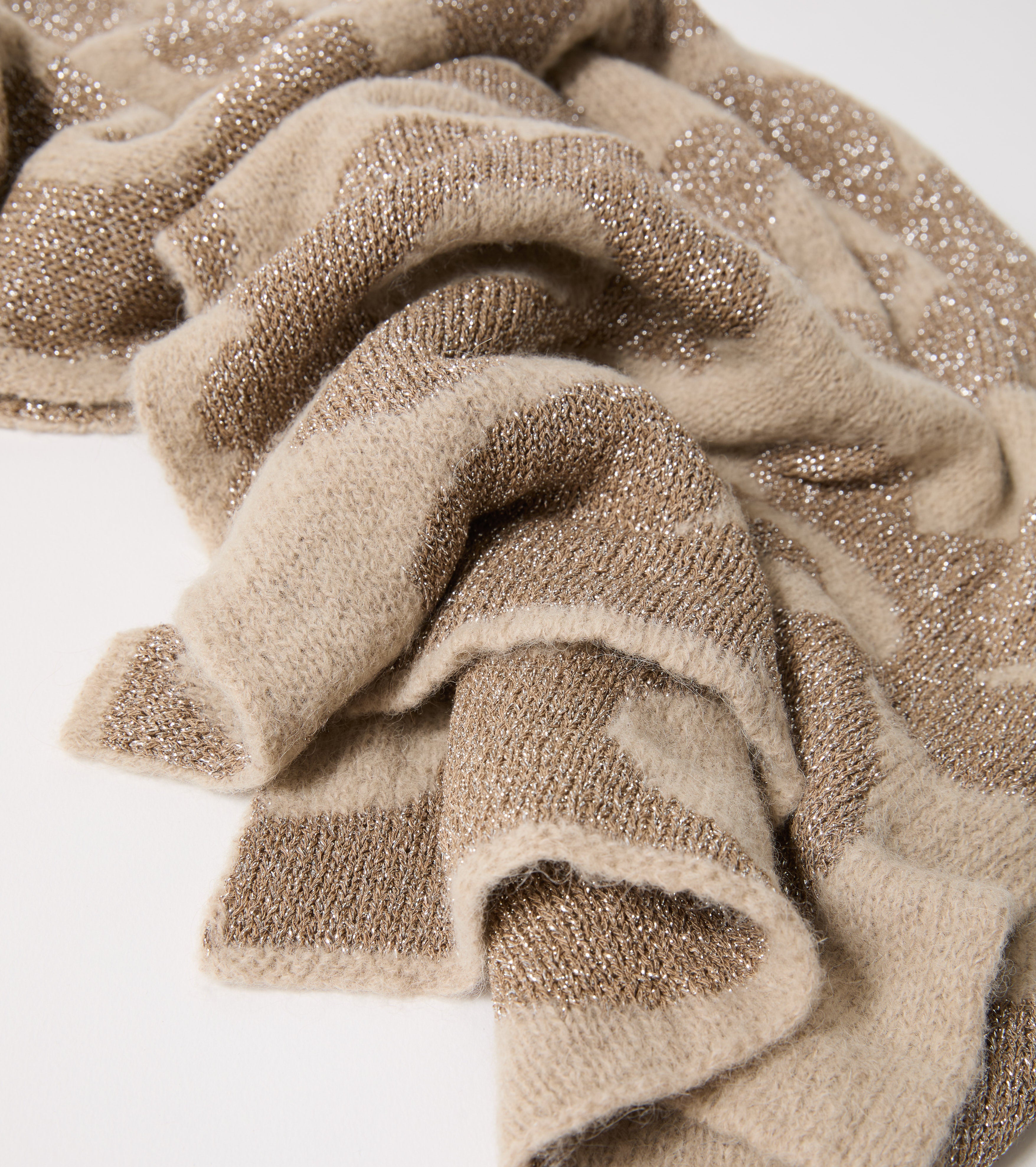 Jacquard wool and alpaca scarf