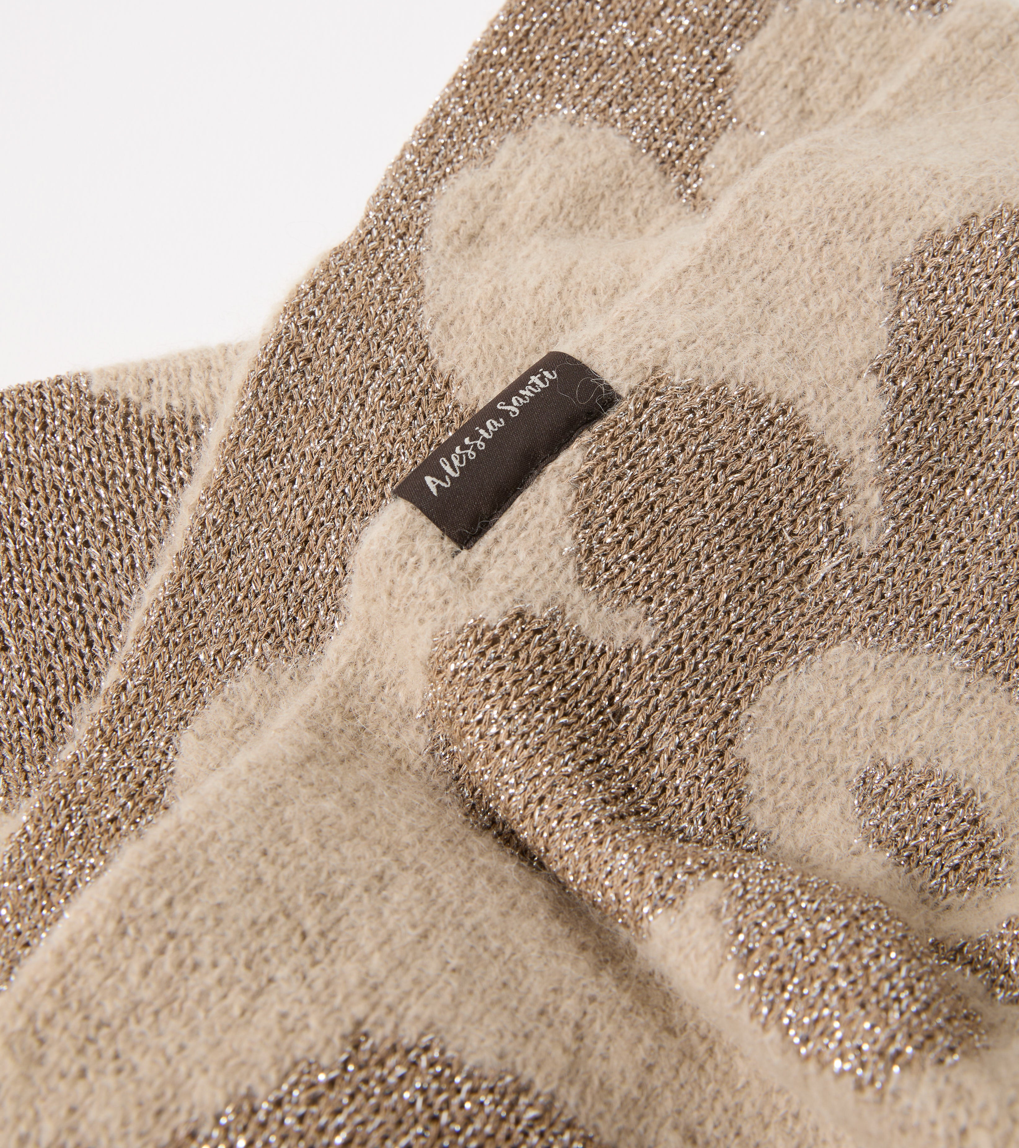 Jacquard wool and alpaca scarf