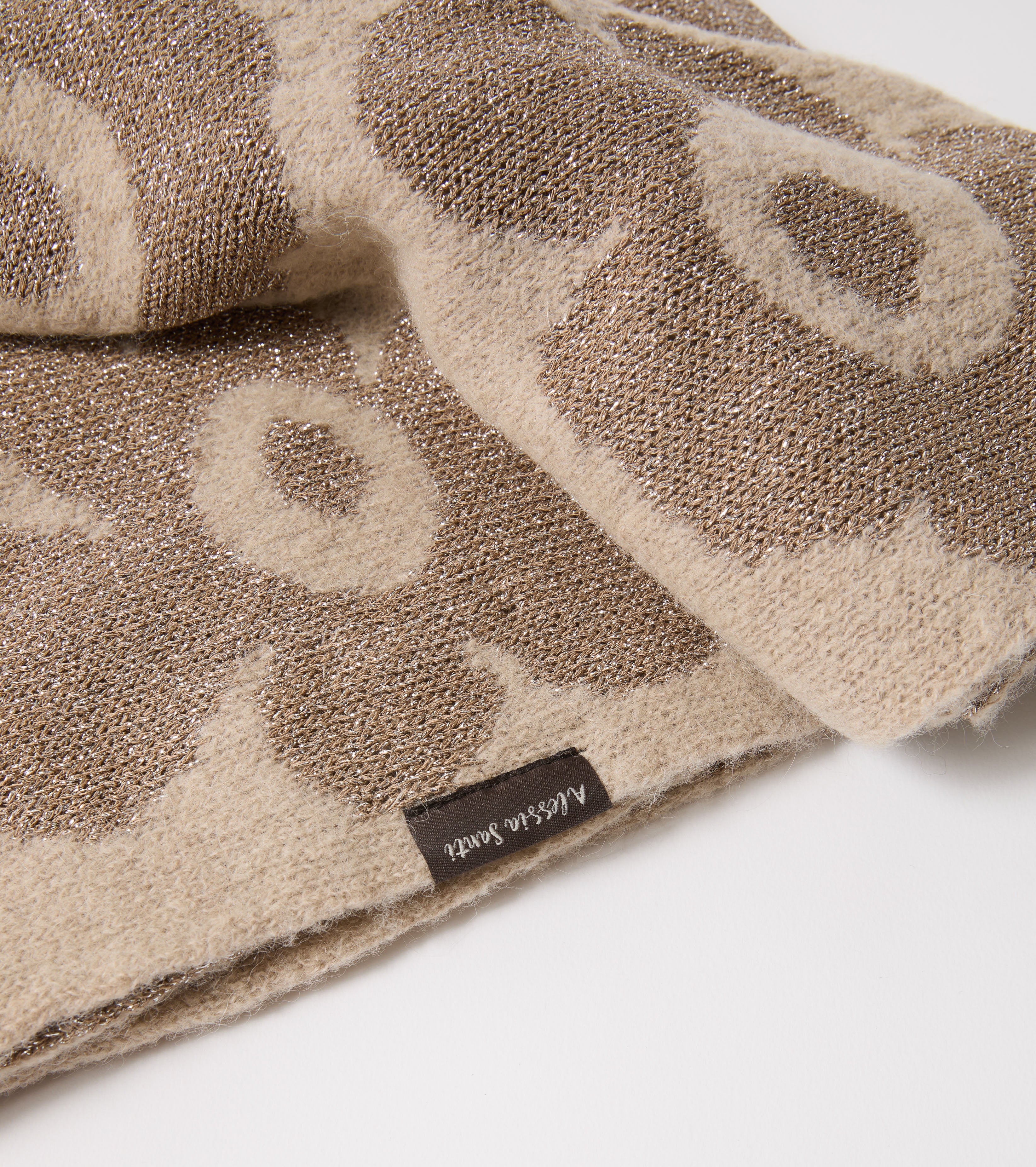 Jacquard wool and alpaca scarf
