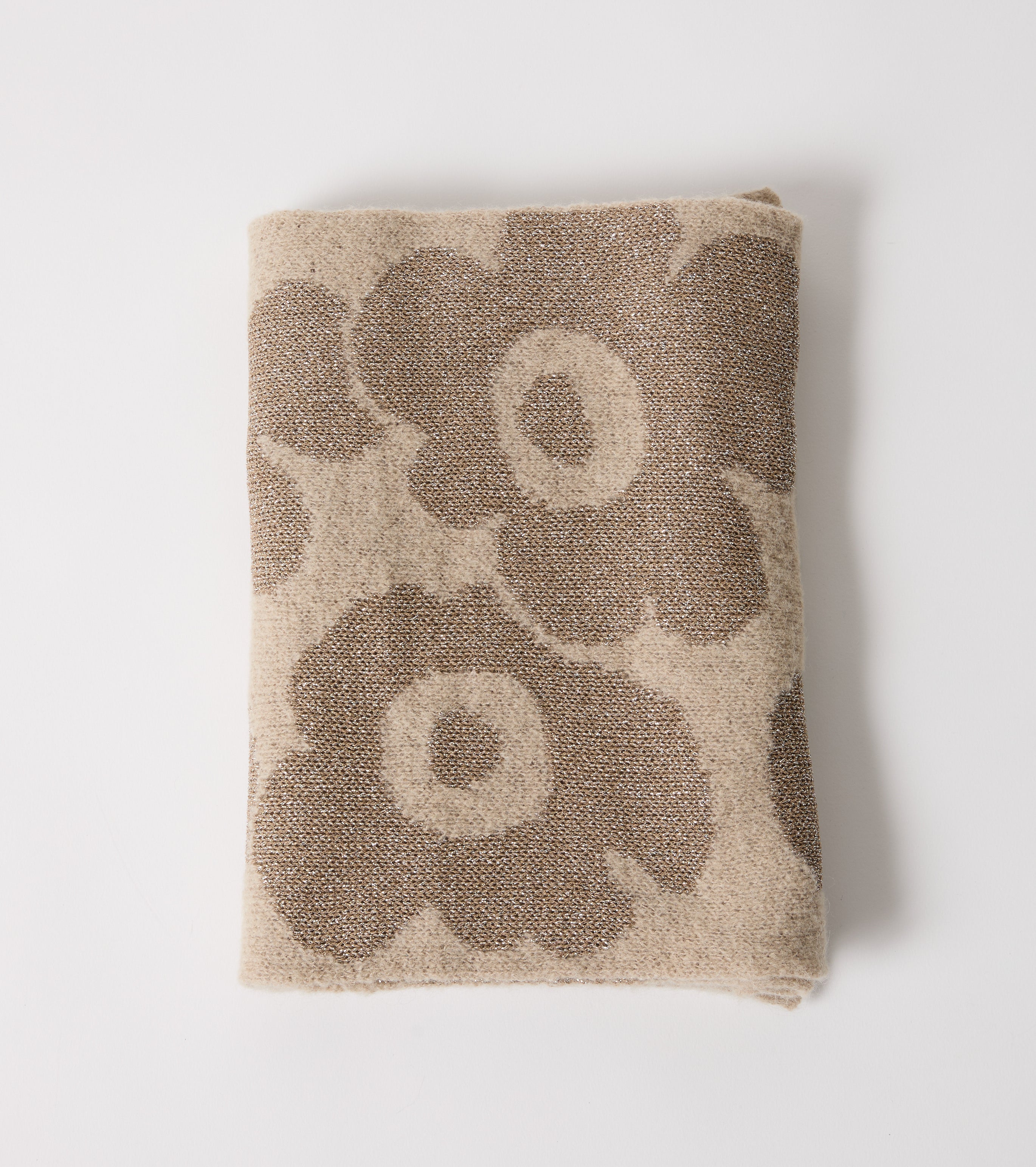 Jacquard-tørklæde i uld og alpaca