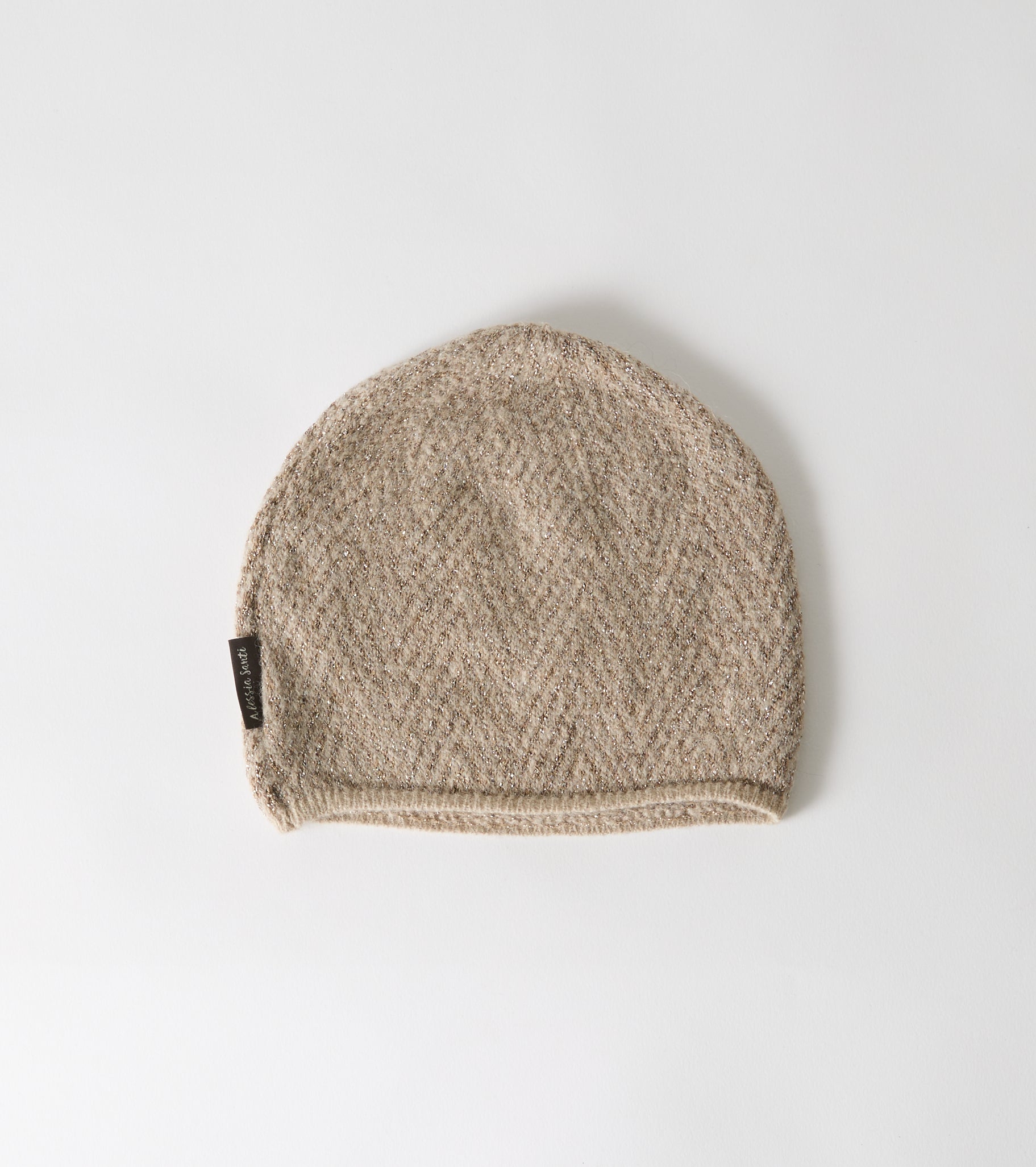 Gorro de lana y lurex