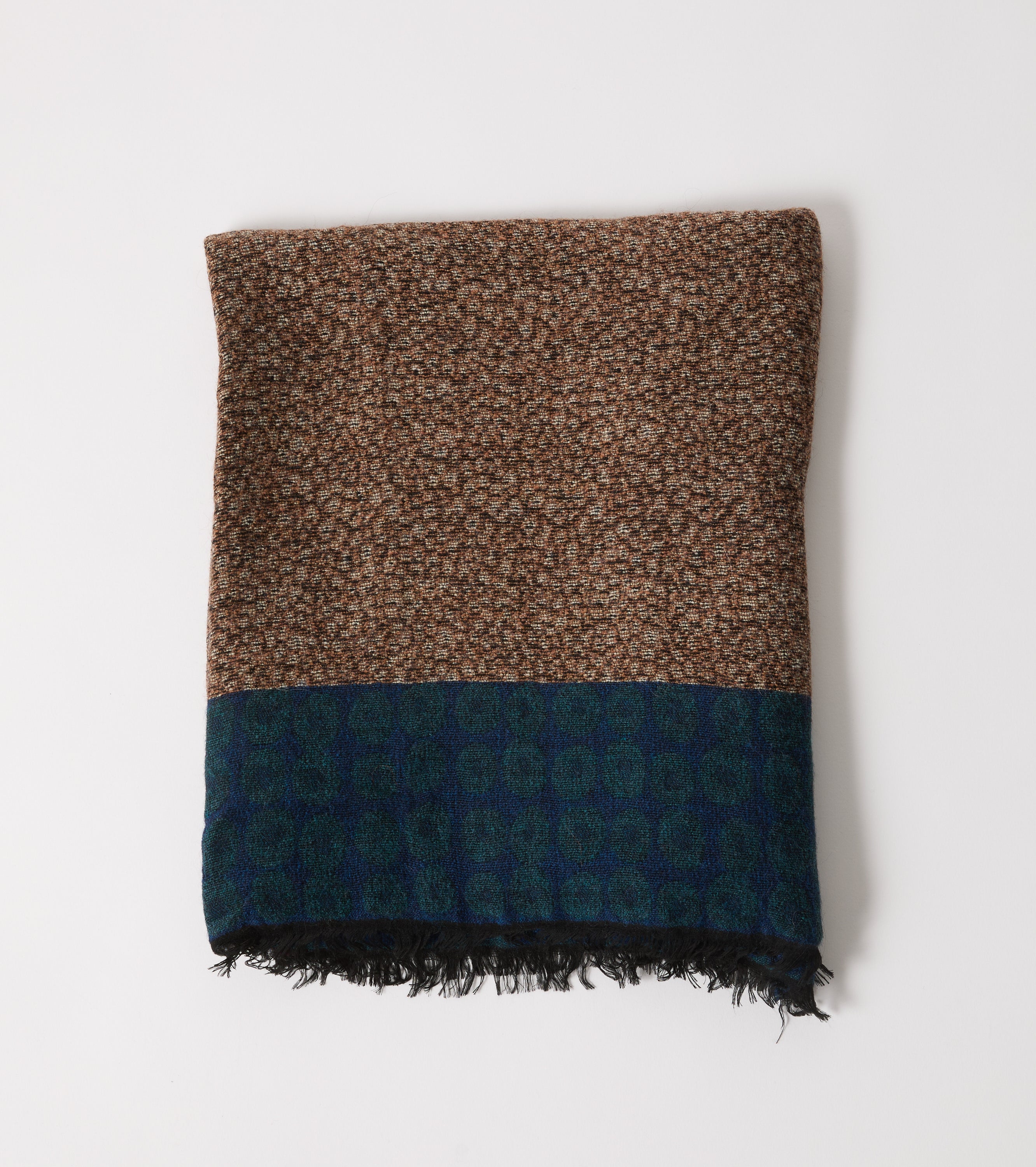 Sciarpa in lana e alpaca animalier