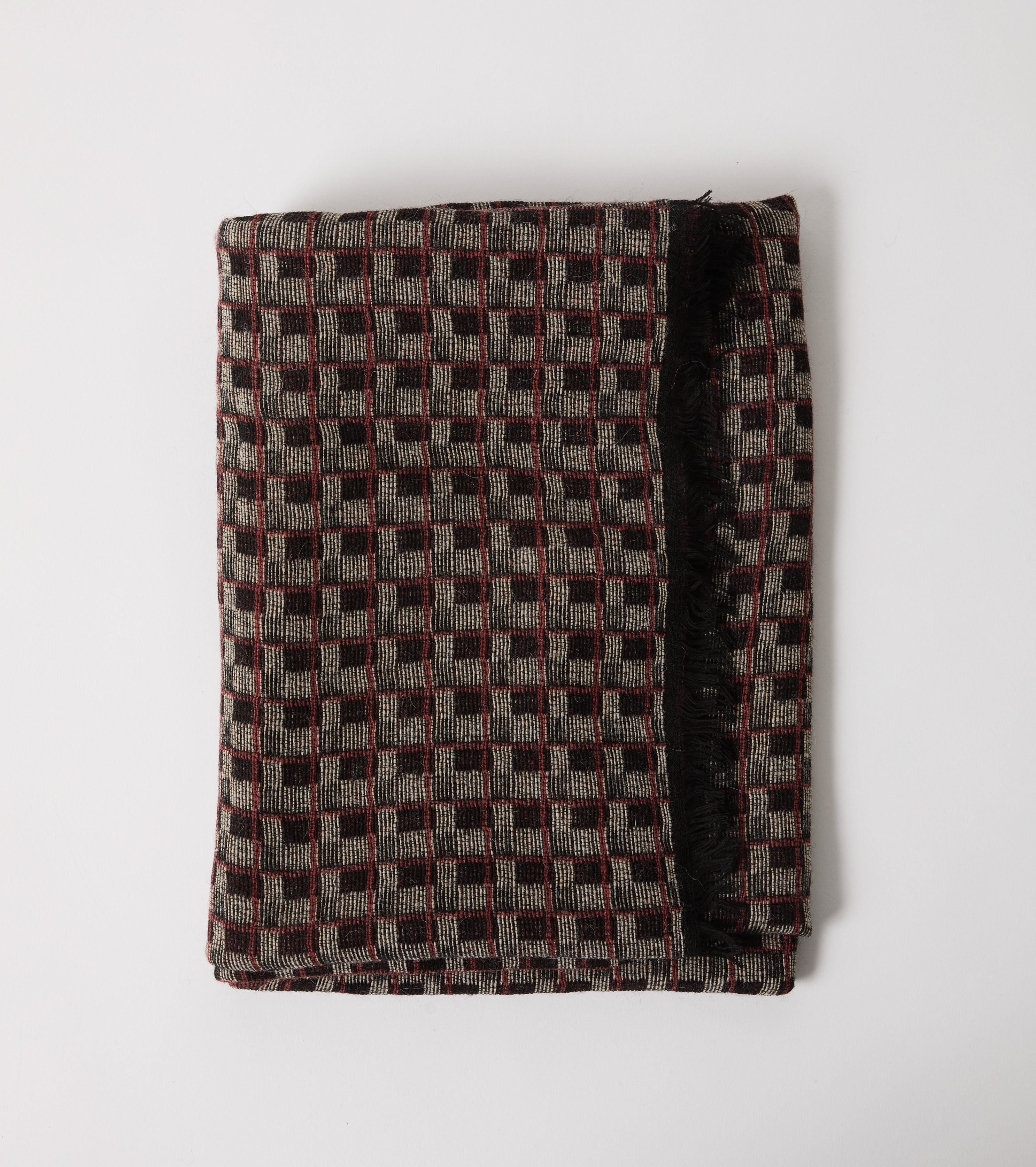 Sciarpa in lana e alpaca check