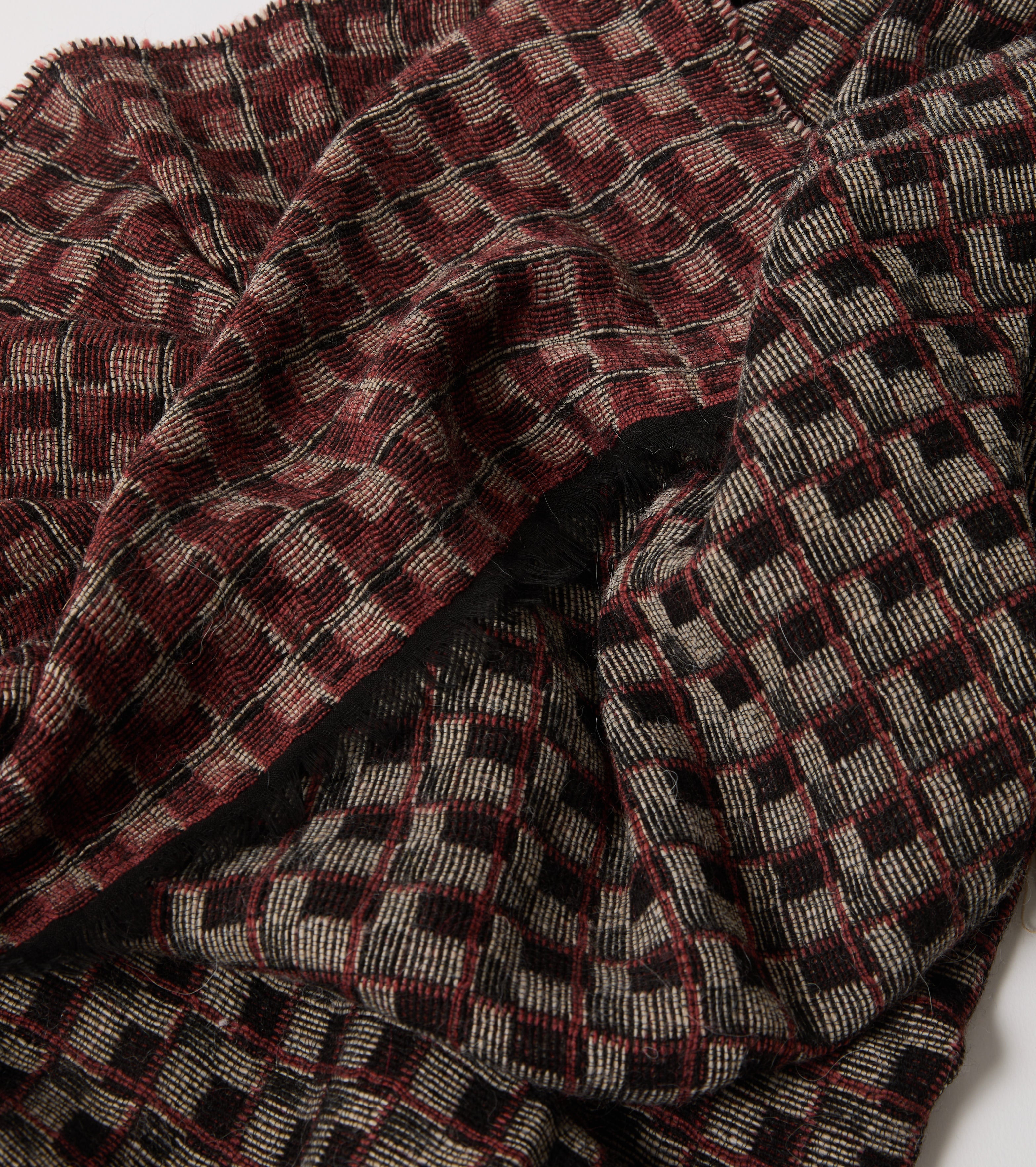 Sciarpa in lana e alpaca check
