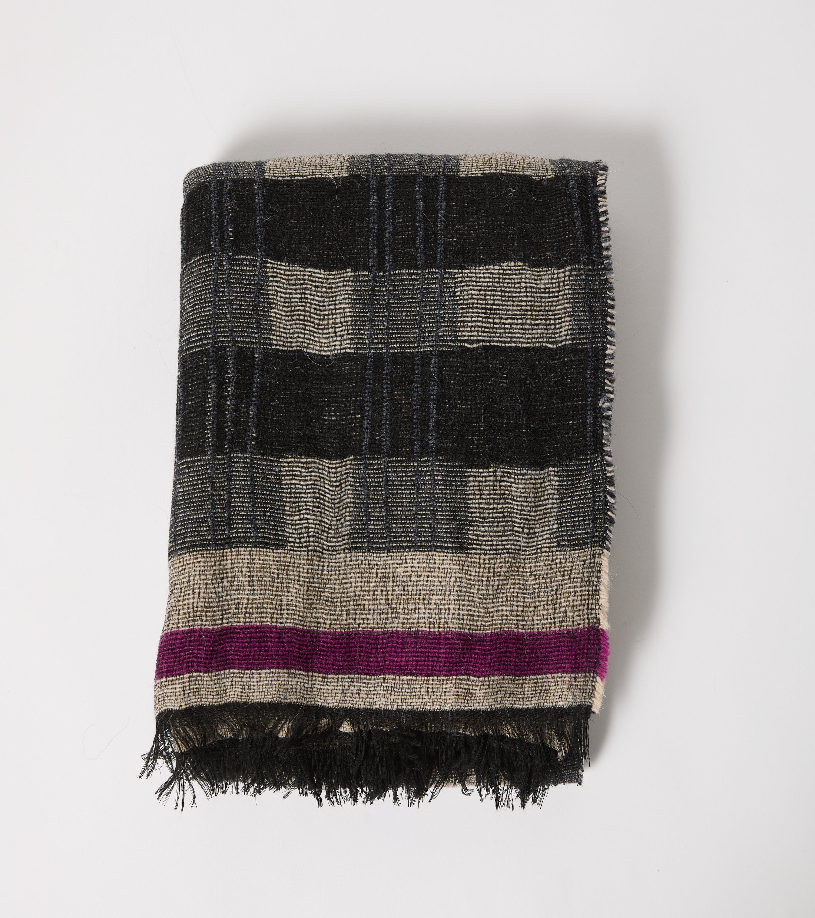 Sciarpa in lana e alpaca floreale