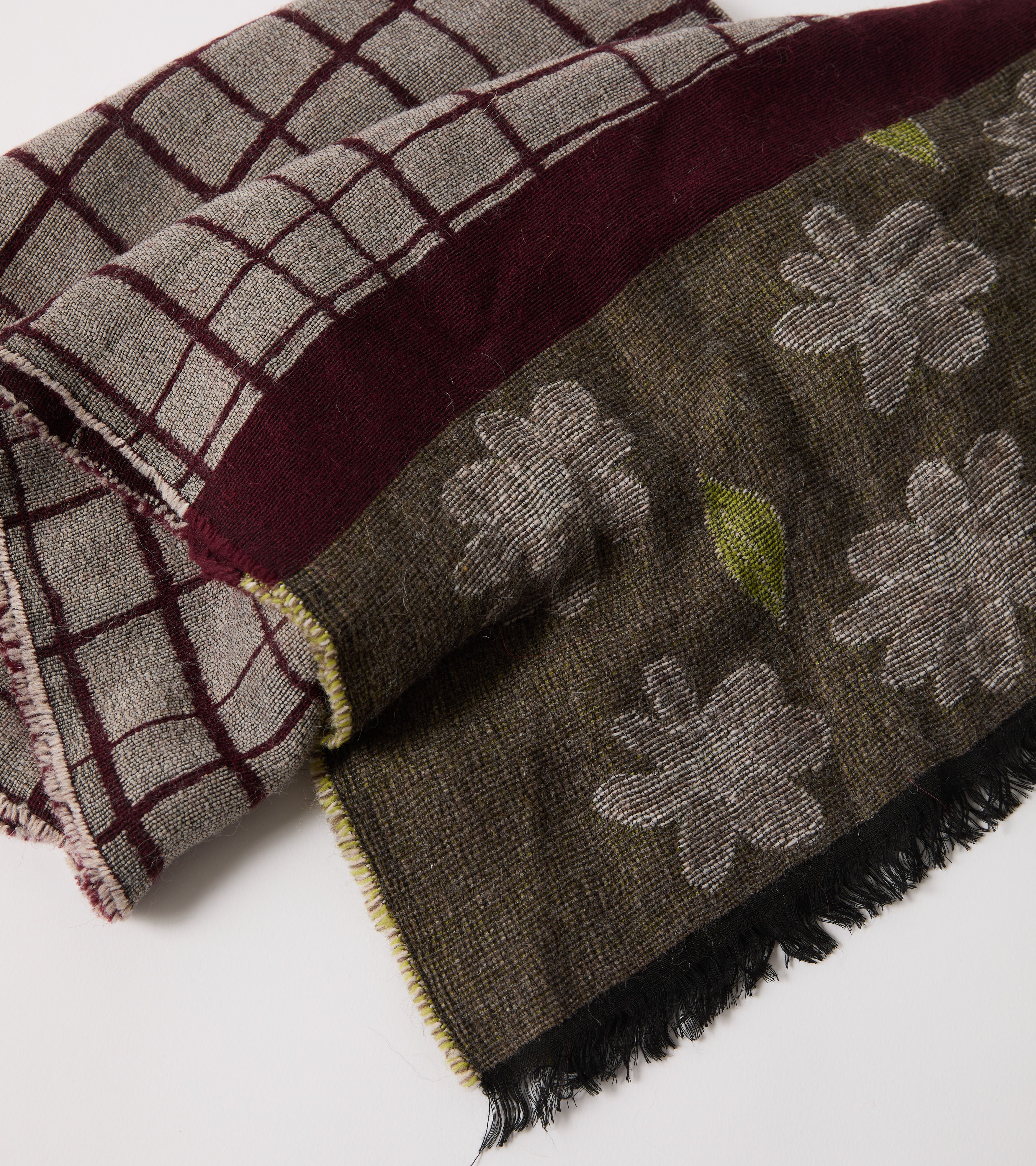 Sciarpa in filato di lana e alpaca