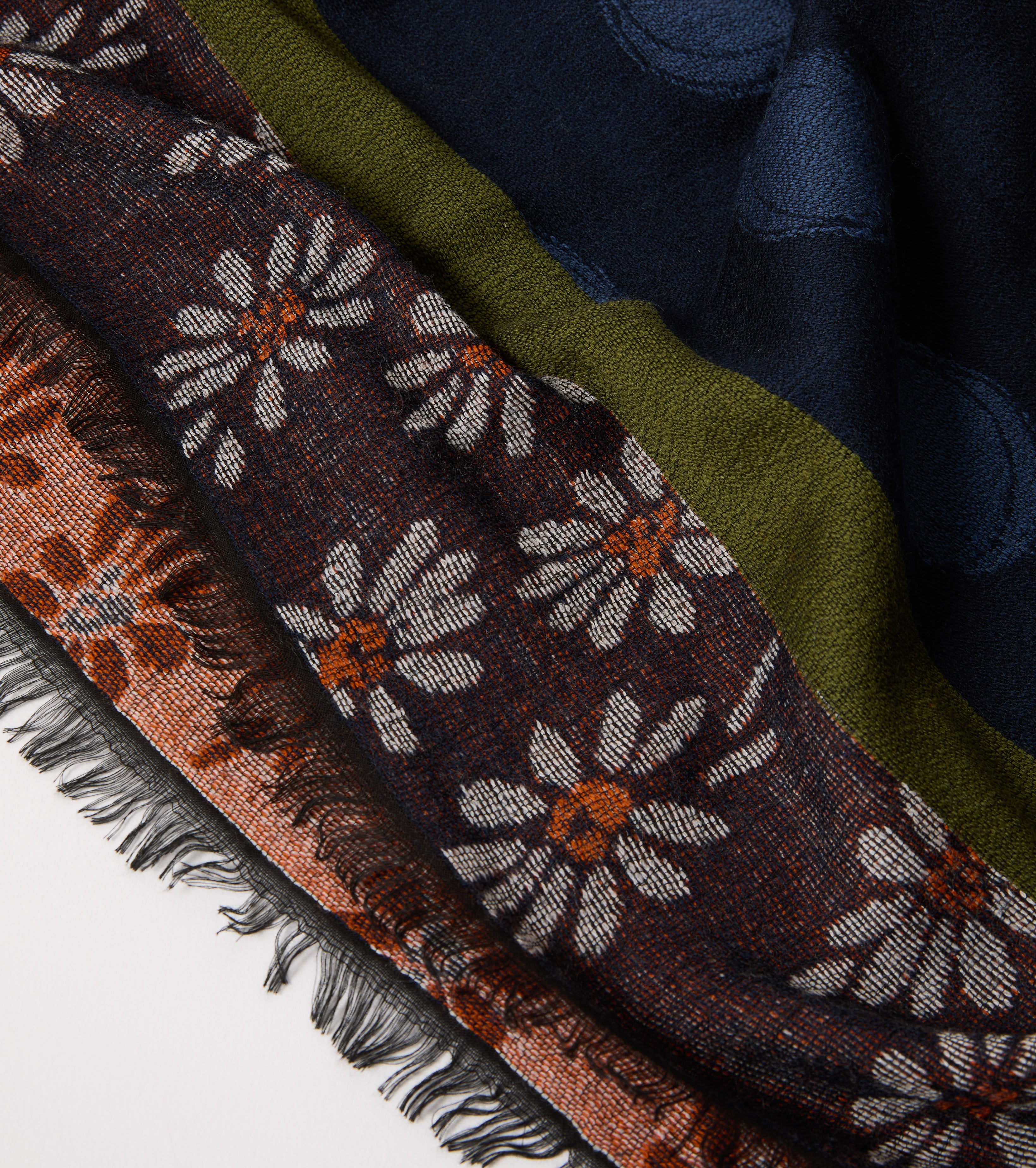 Sciarpa in filato di lana e alpaca jacquard