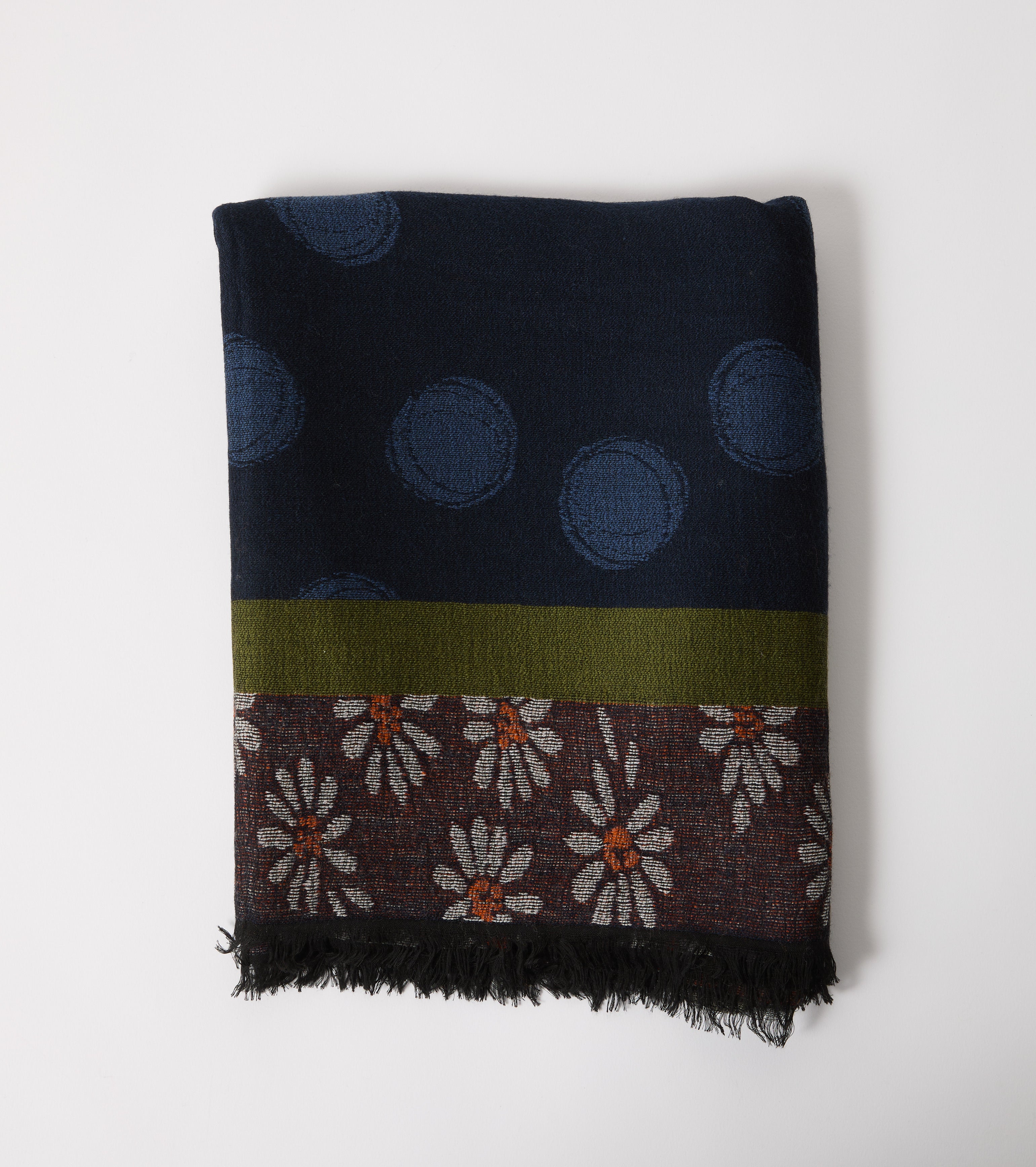 Sciarpa in filato di lana e alpaca jacquard