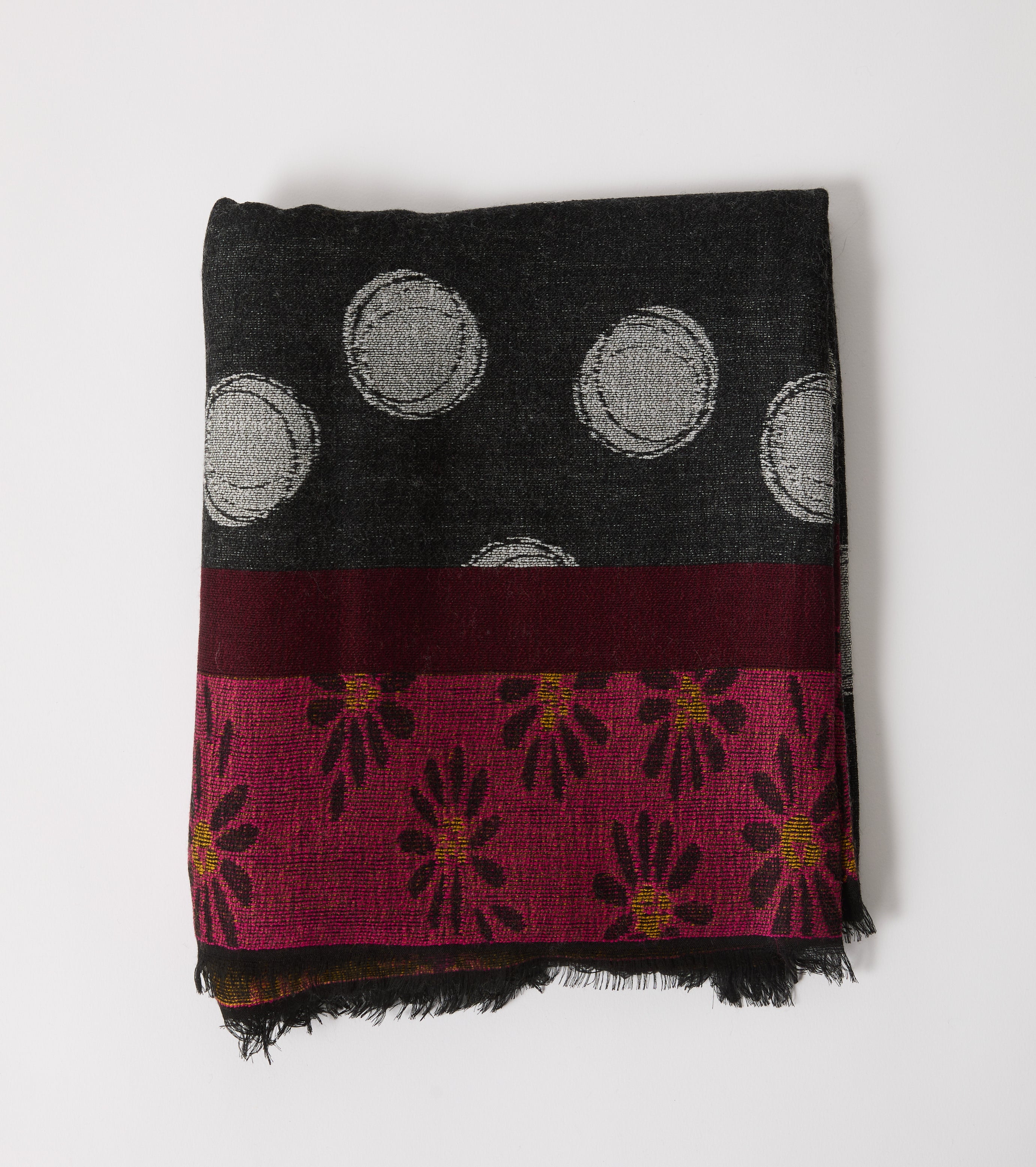 Sciarpa in filato di lana e alpaca jacquard