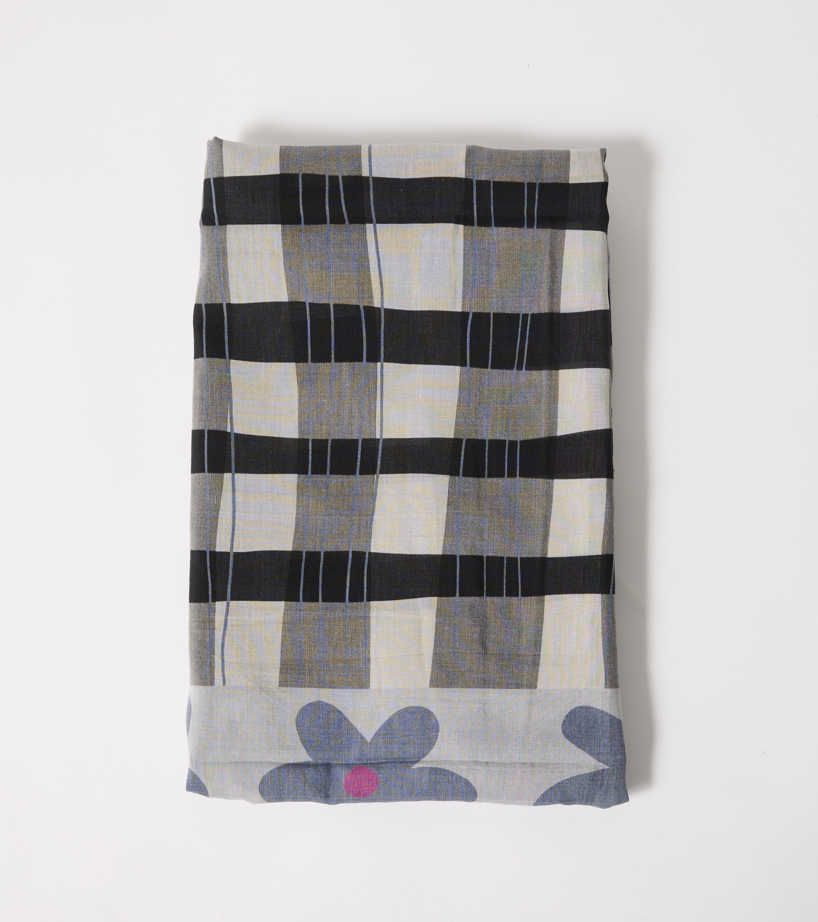 Sciarpa in cotone e seta con stampa