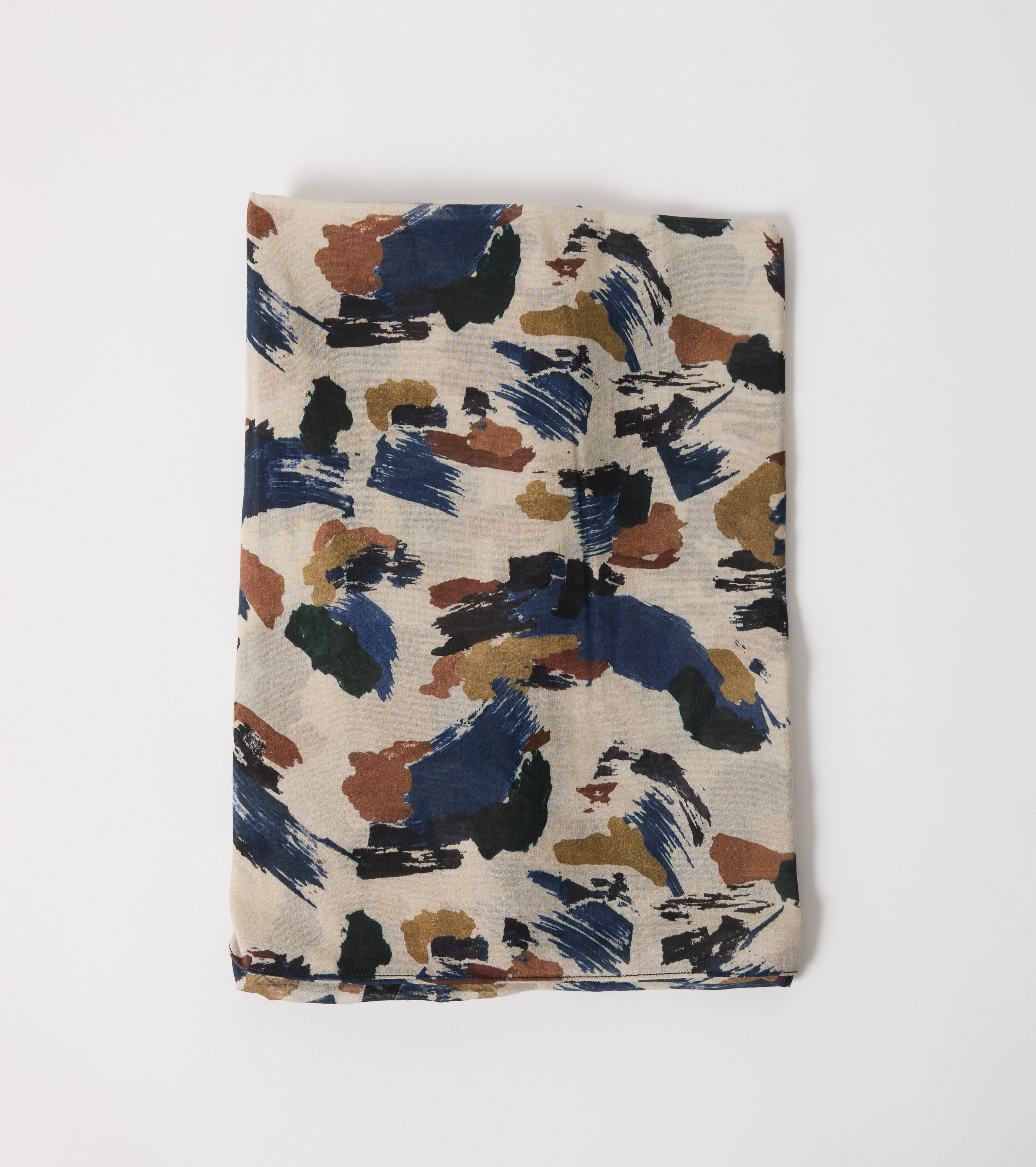 Foulard in cotone e seta stampato