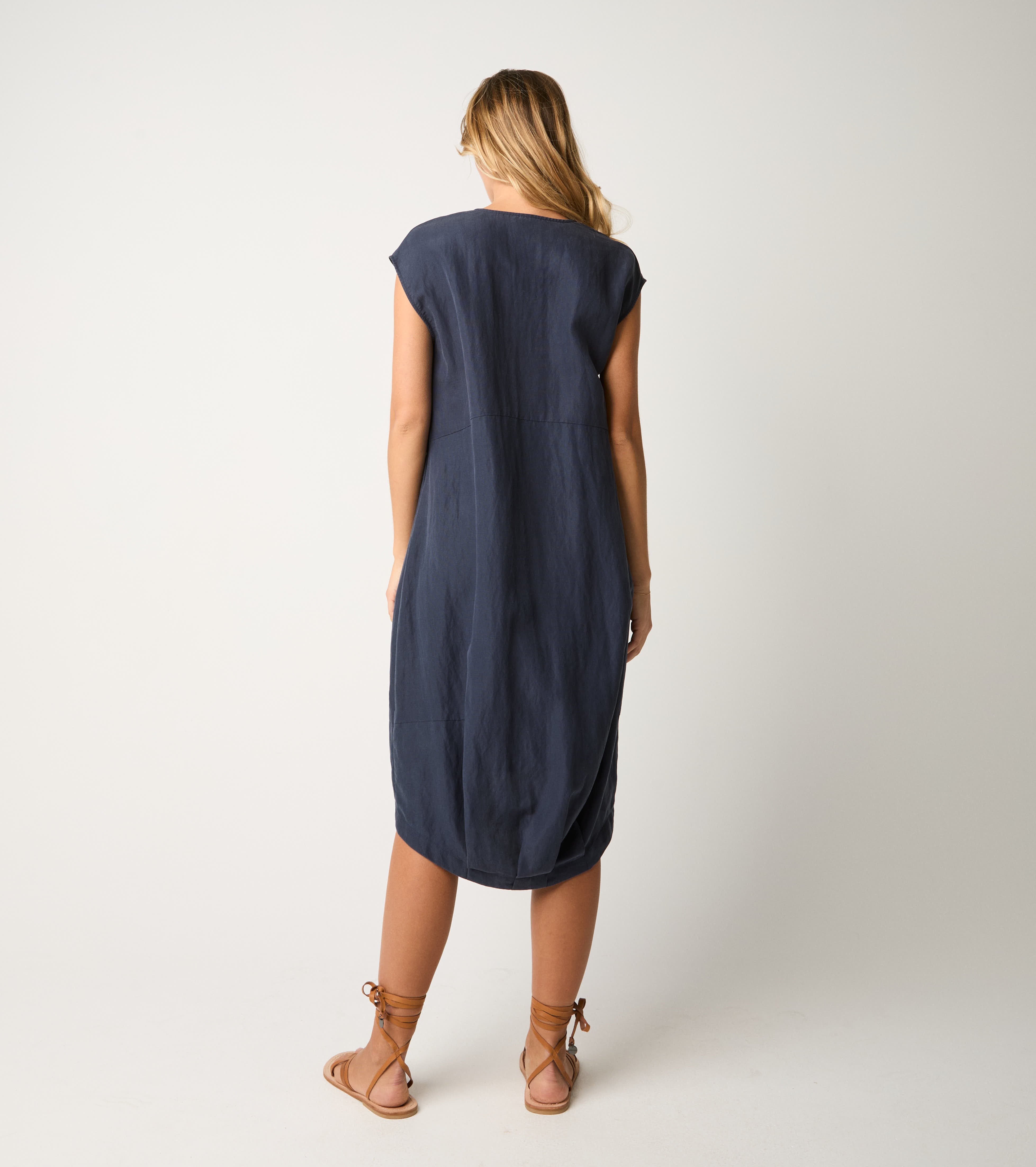 Blue round-neck dress
