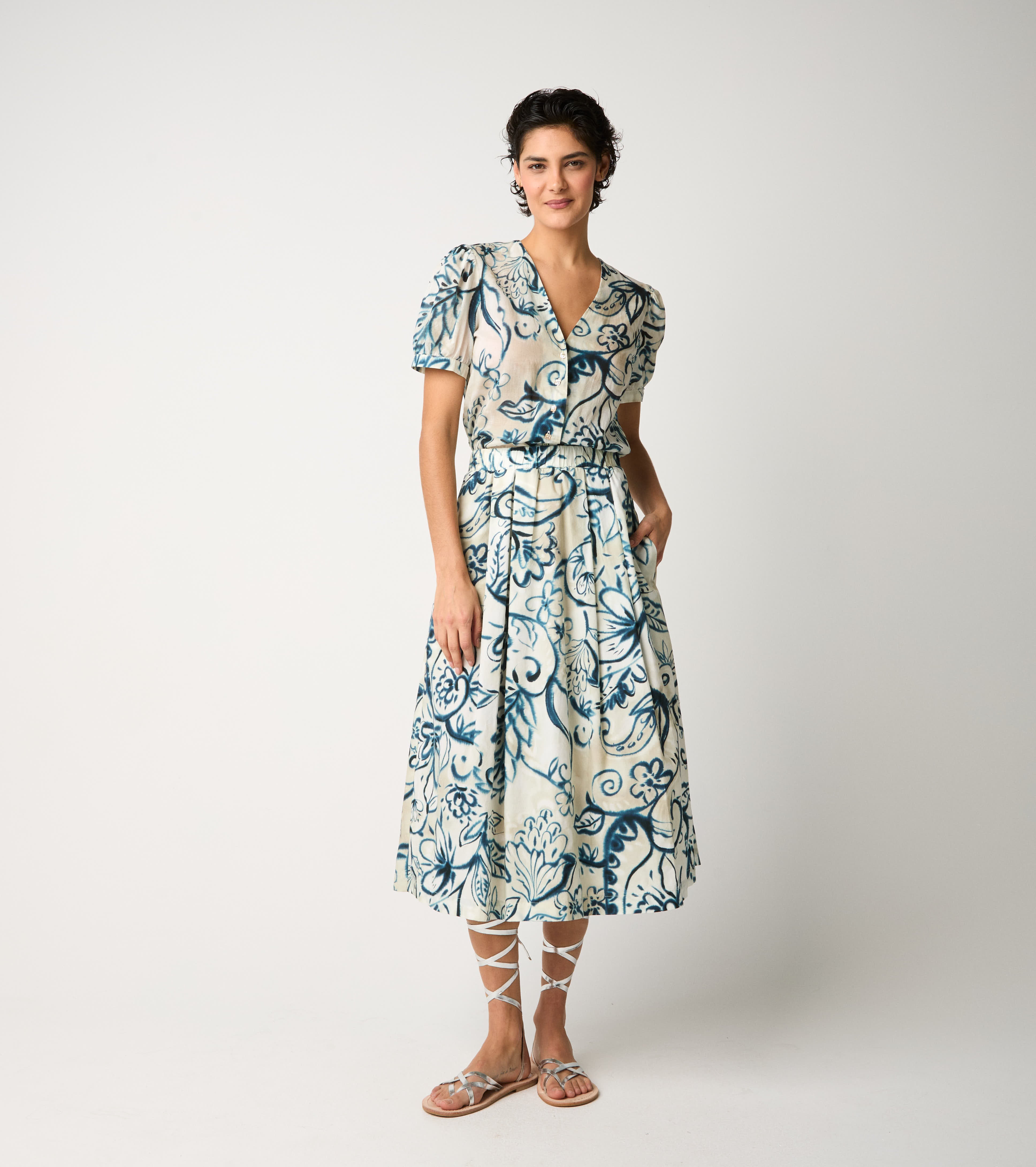 Abito in cotone floreale fiore