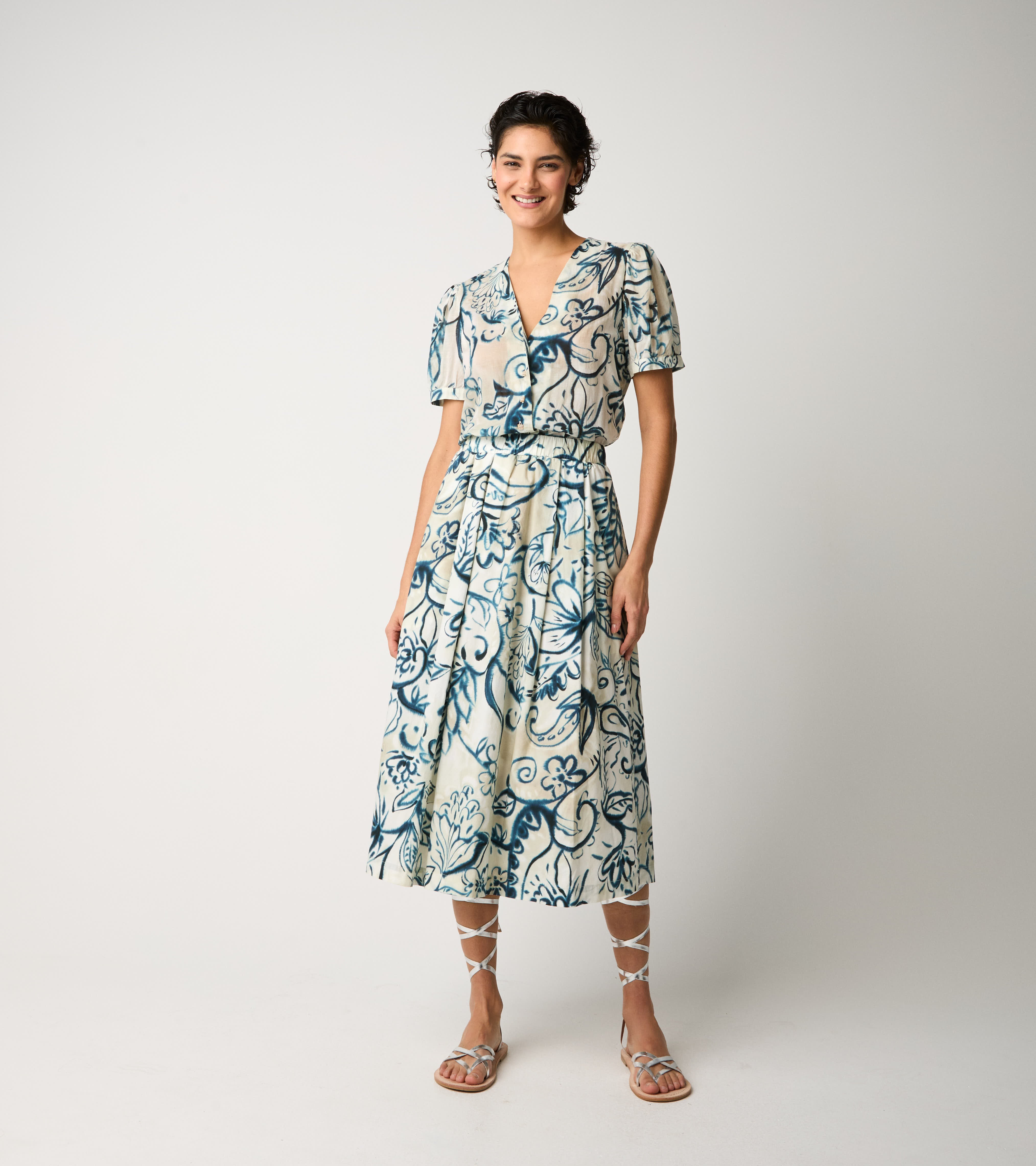 Abito in cotone floreale fiore