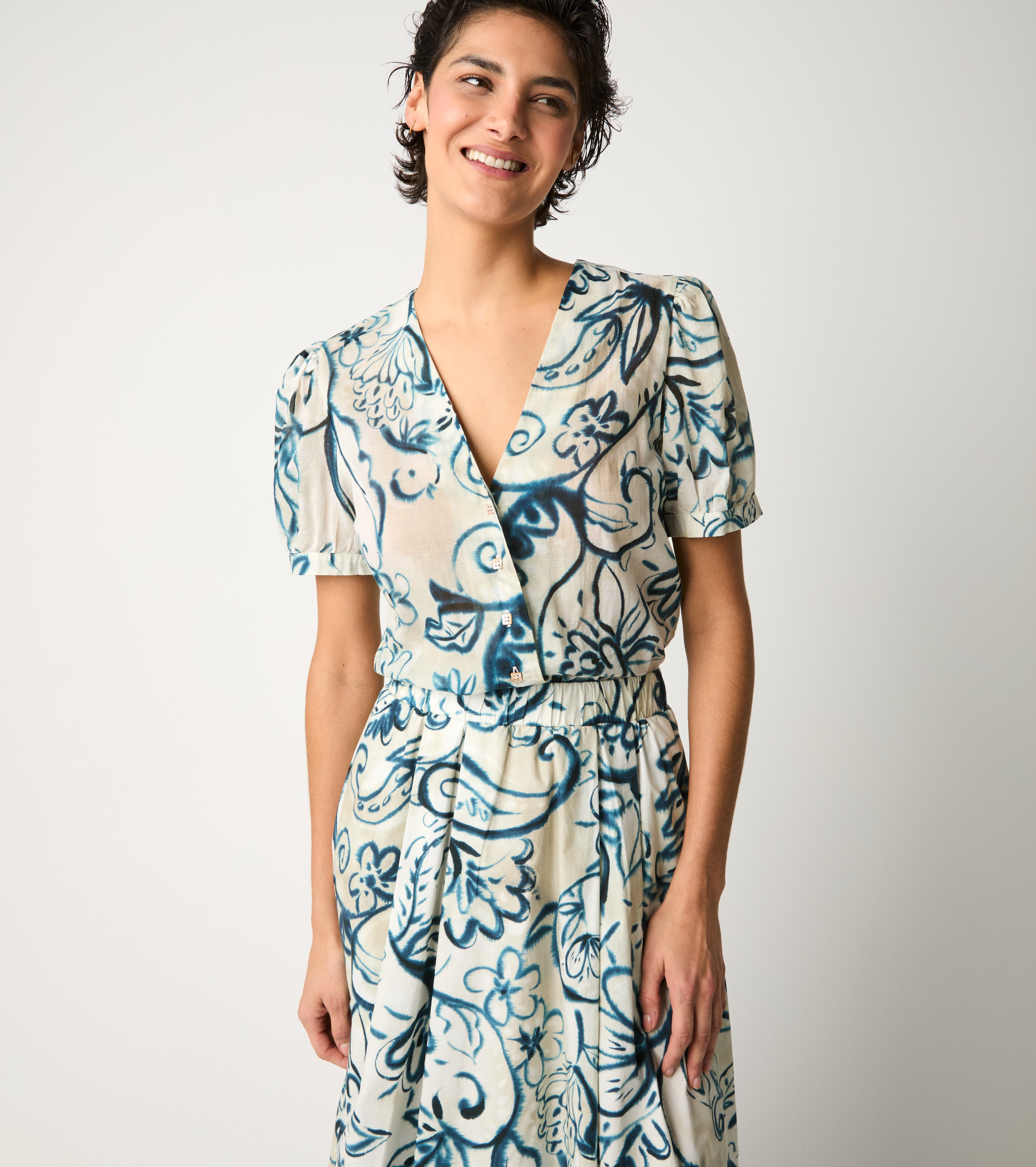 Abito in cotone floreale fiore