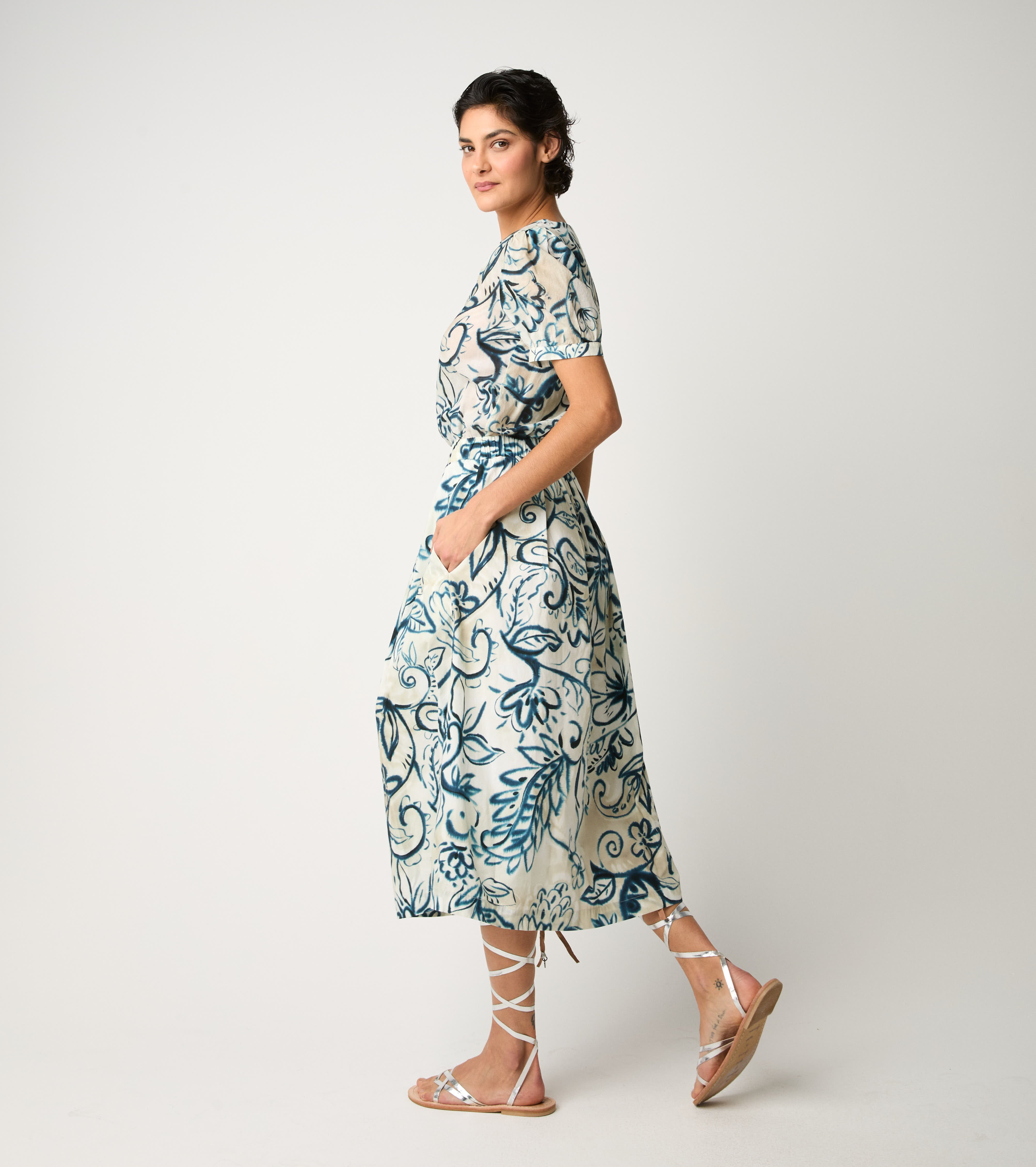 Abito in cotone floreale fiore