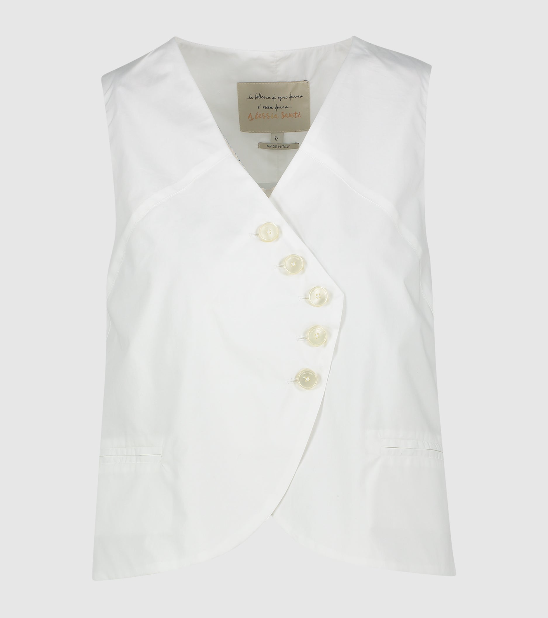 Double-breasted waistcoat with butter pockets