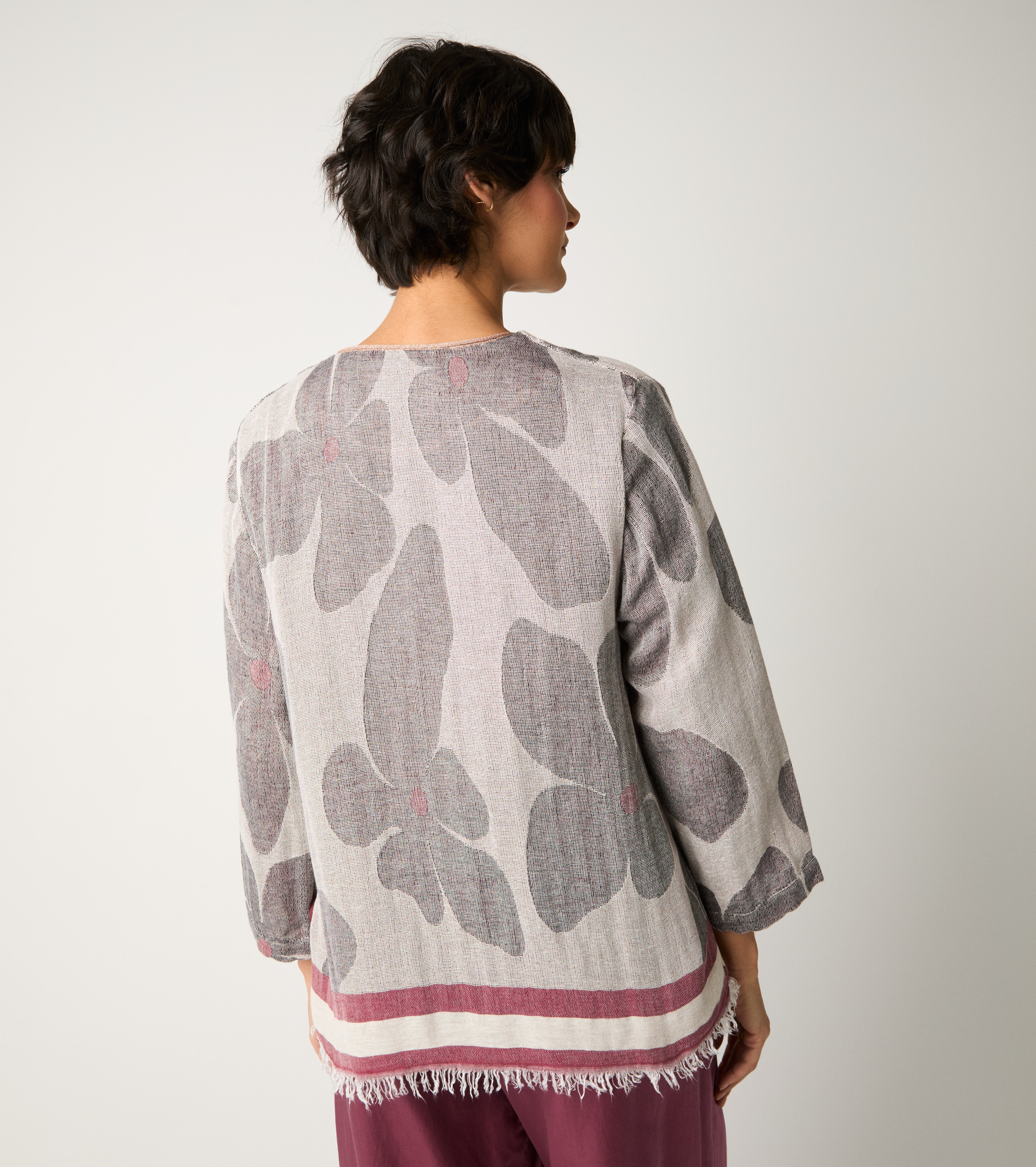 Giacca in cotone jacquard sabbia
