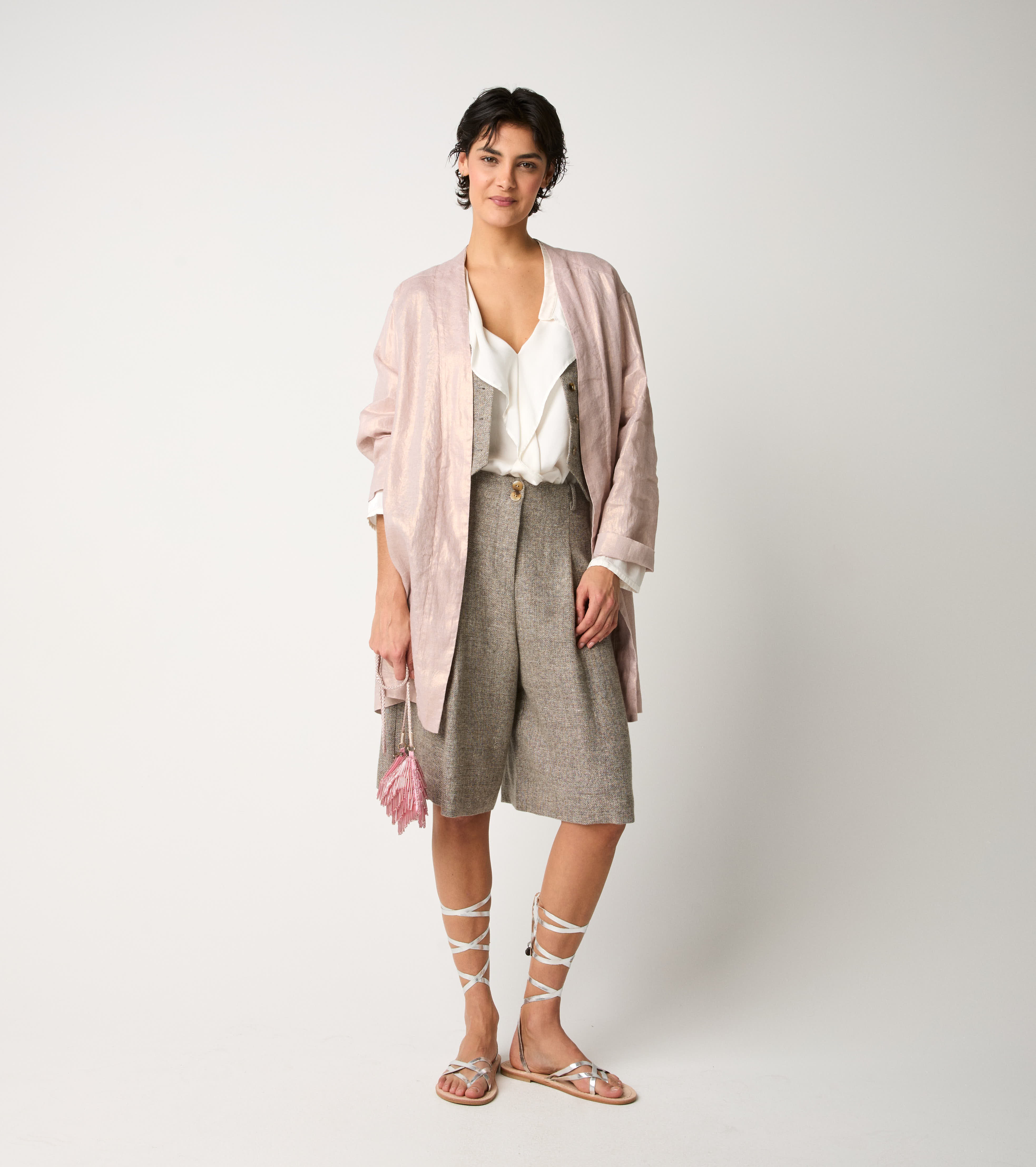 Kimono jacket with long sleeves shade