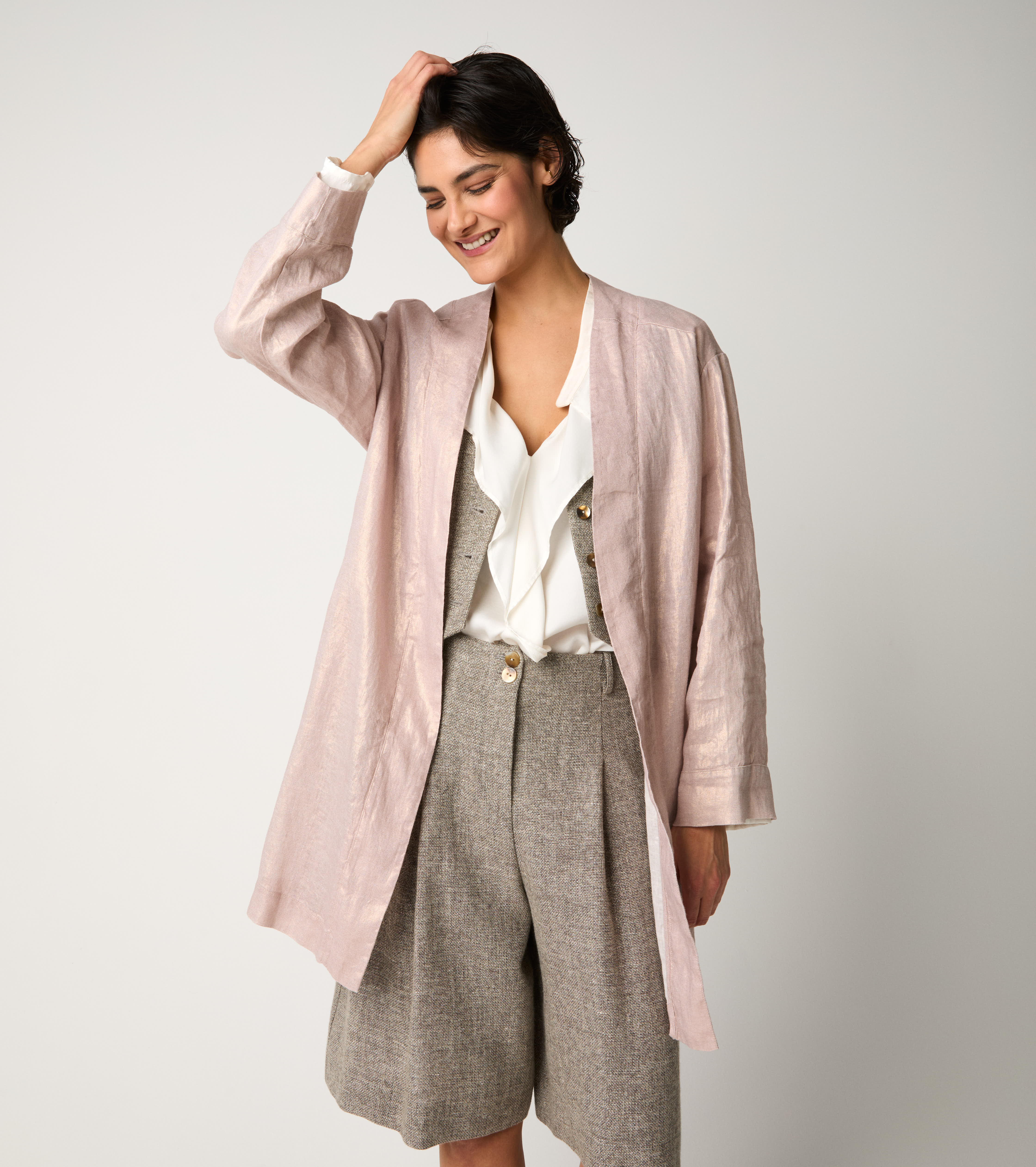 Kimono jacket with long sleeves shade