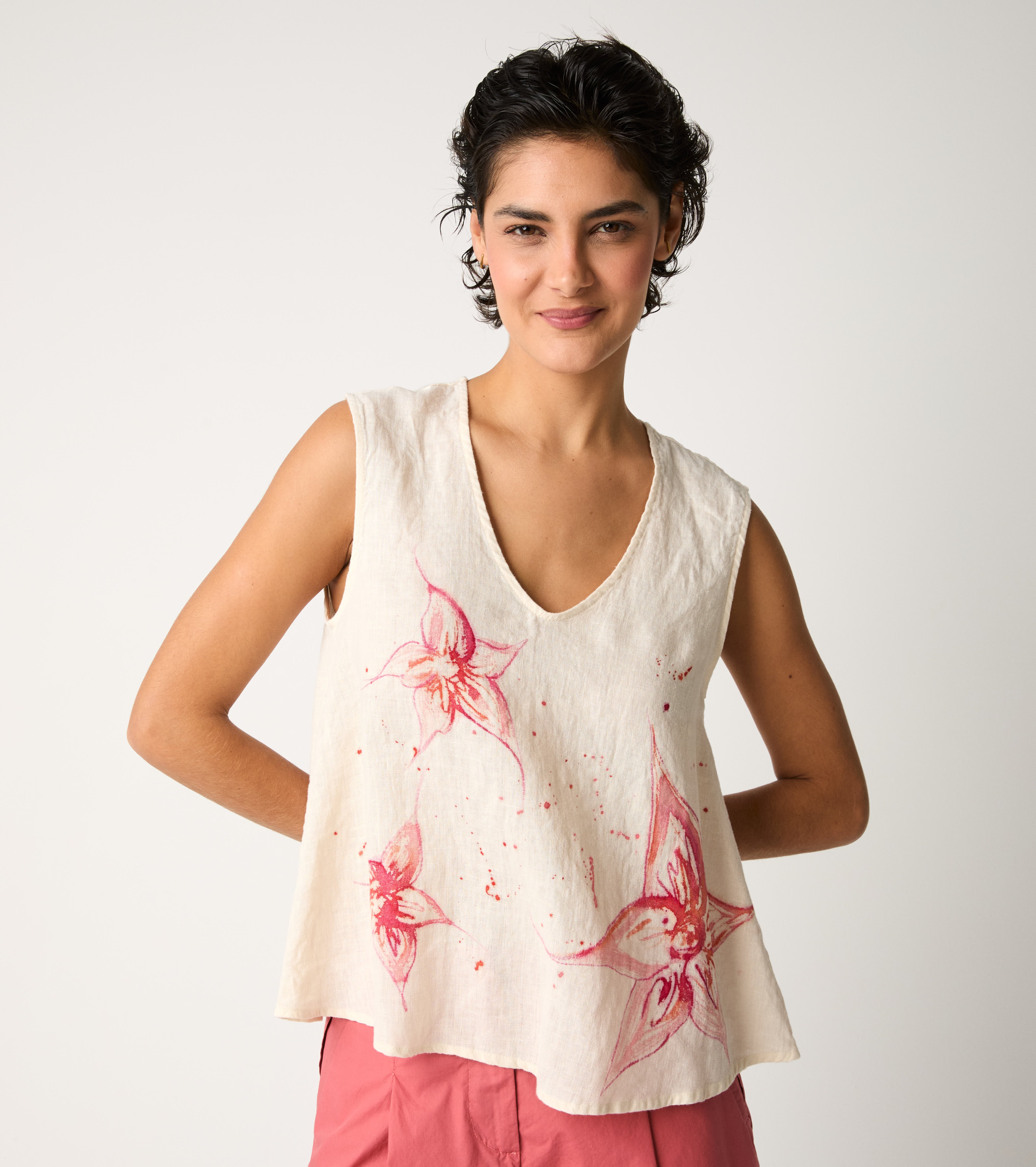 Top con stampa floreale fiori